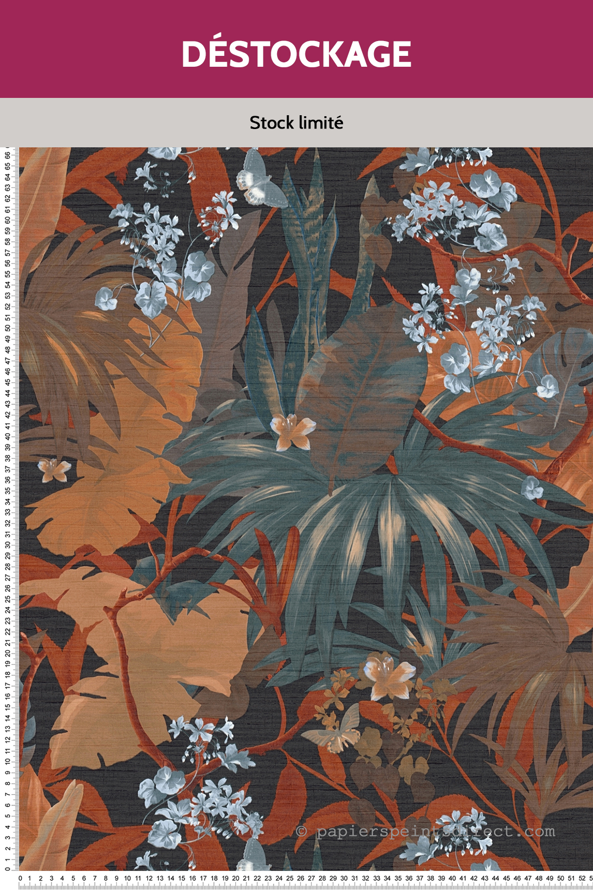Papier peint Destockage - Tropical et Papillon noir - Desert Lodge de Livingwalls