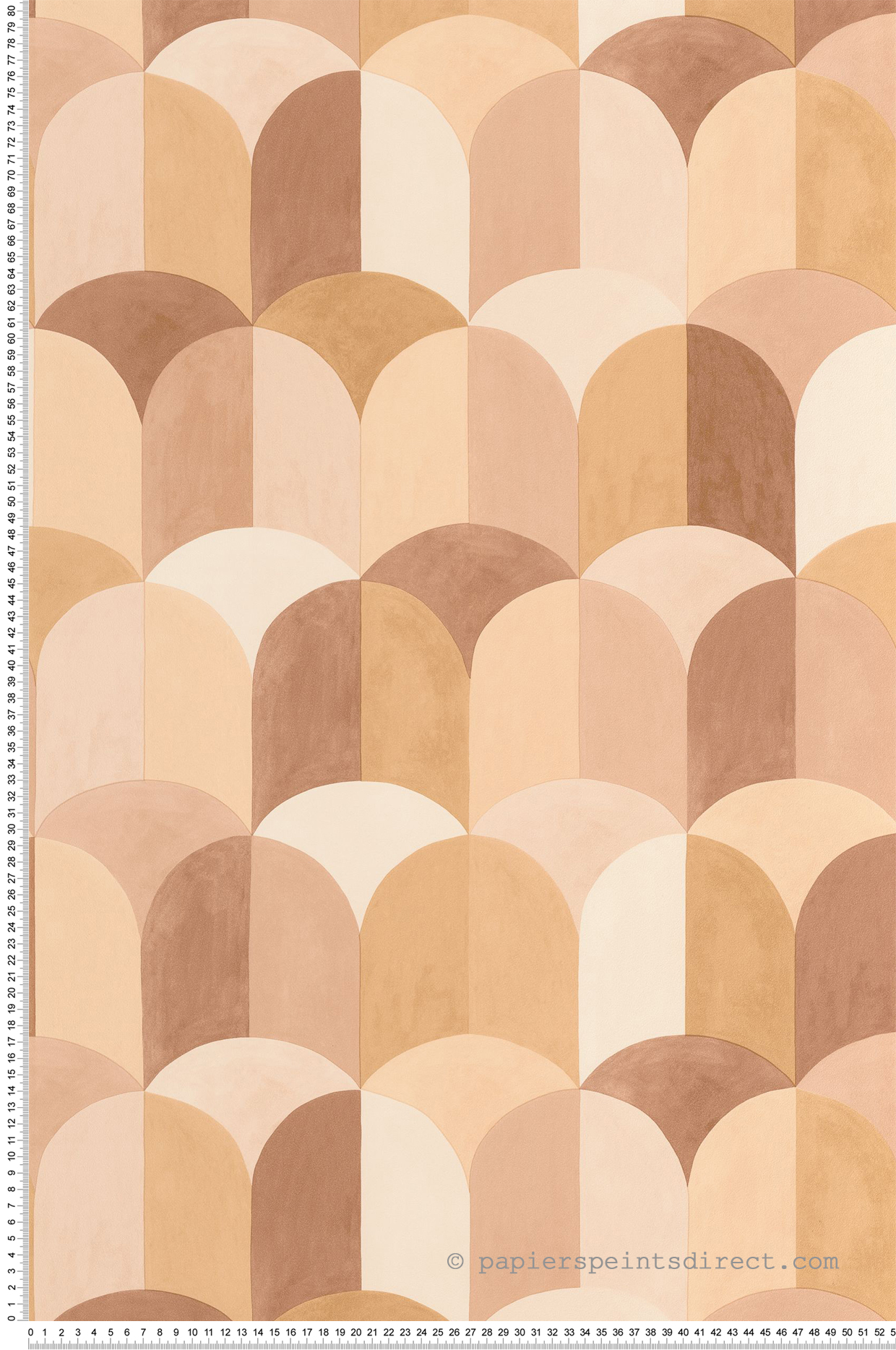 Papier peint Carrelage Bandol terracotta - Azur de Casélio | Réf. AZU105448465