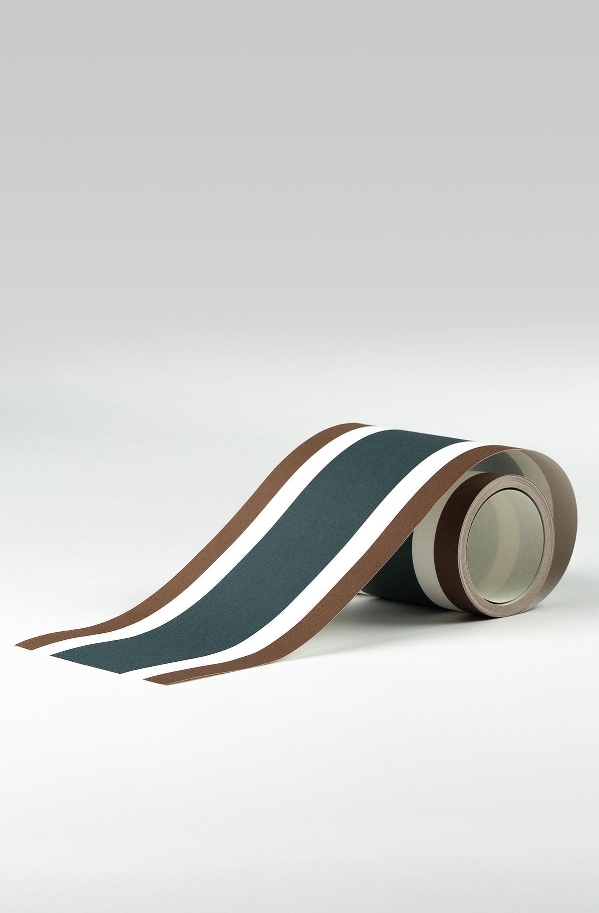 Frise Classique Rayure Élégante bleu pétrole marron - Galons et Frises de Casadéco | Réf. GAFR200386890