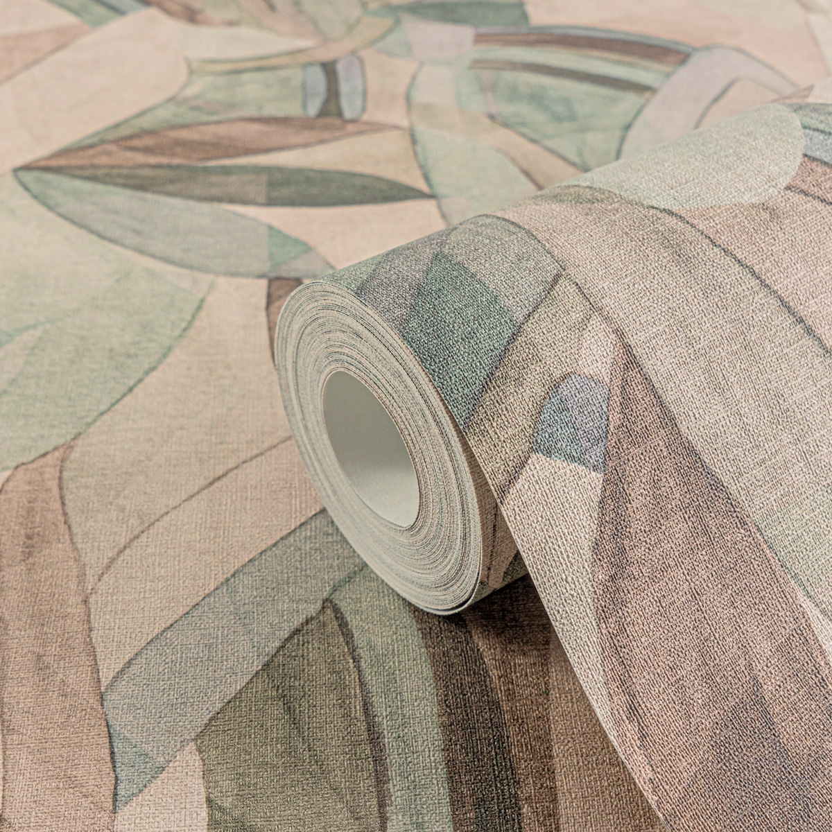 Papier peint Design Forme marron bleu - Anna D'Andrea d'A.S. Création AMB4| Réf. AS-782151