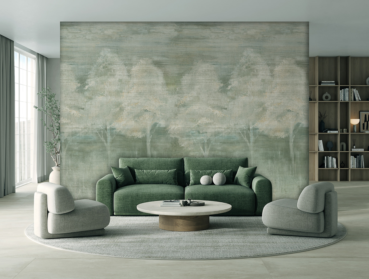 Papier peint panoramique Arbre Contemporain vert - Vancouver de Montecolino | Réf. MC-SYD27592