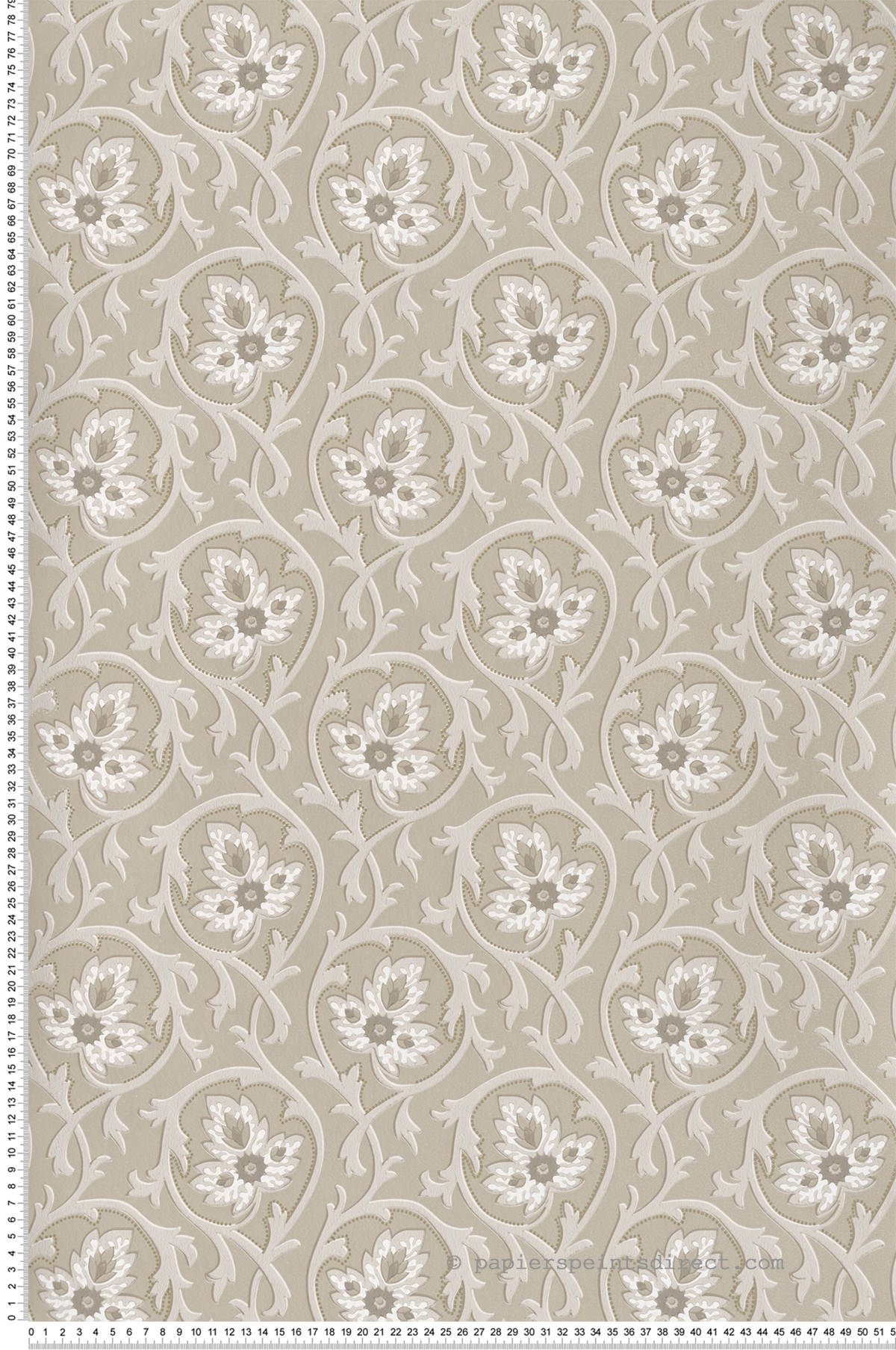 Papier peint Feuille Hoja Portland Stone - National Trust Papers 3 de Little Greene | Réf. 0263HOPORTL