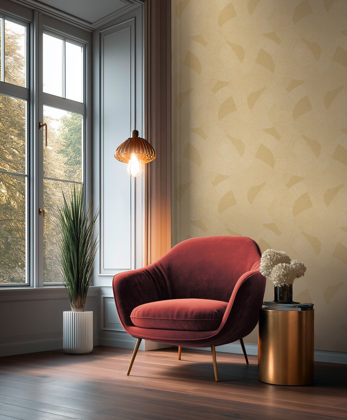Papier peint Géométrie Rayé Calley beige vanille - Cuba 2 d'A.S. Création AMB3 | Réf. AS-791604