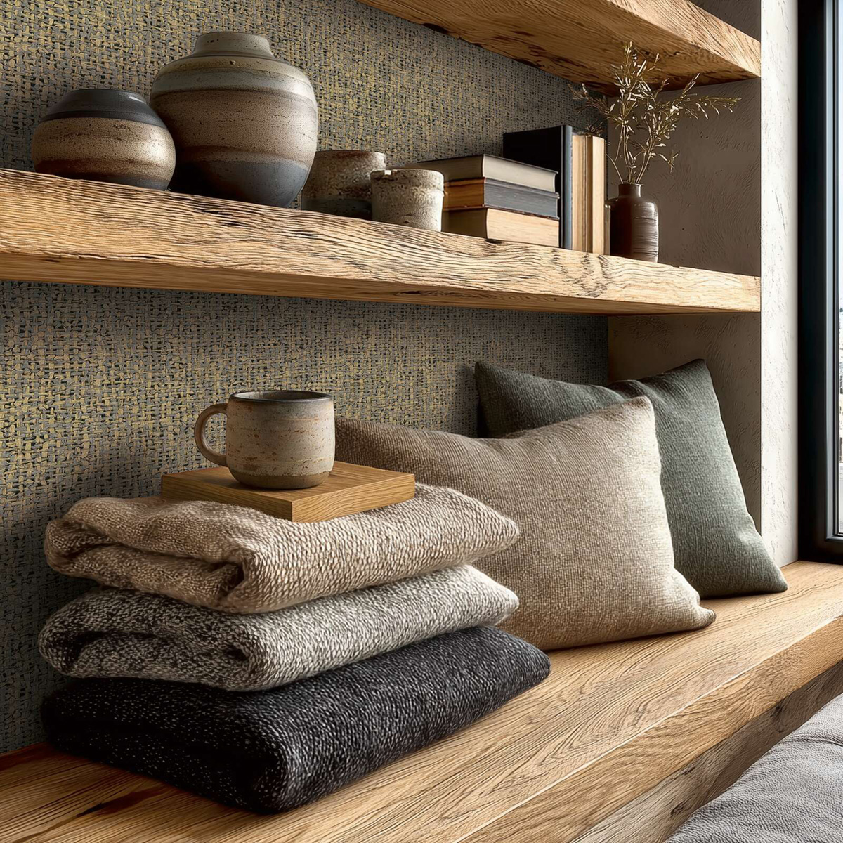 Papier peint Paille Tressée gris taupe - Vibes & Styles d'A.S. Création AMB4| Réf. AS-791124