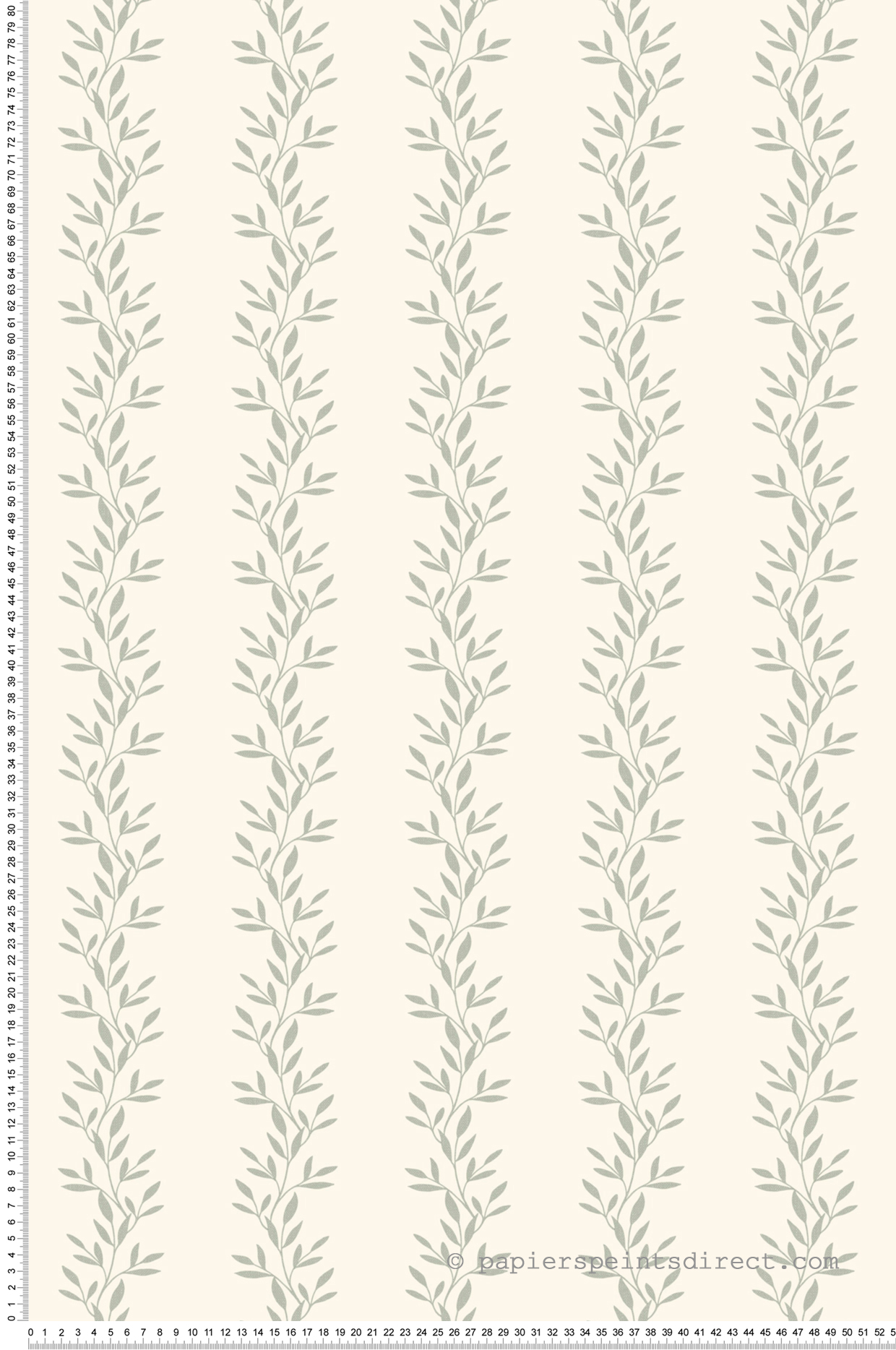 Papier peint Feuillage Esperance vert de gris - Bohème de Casélio | Réf. BOM103186257