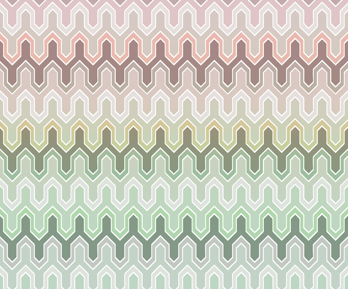 Papier peint panoramique Géométrie Rétro Castle - Papier peint Komar Flair