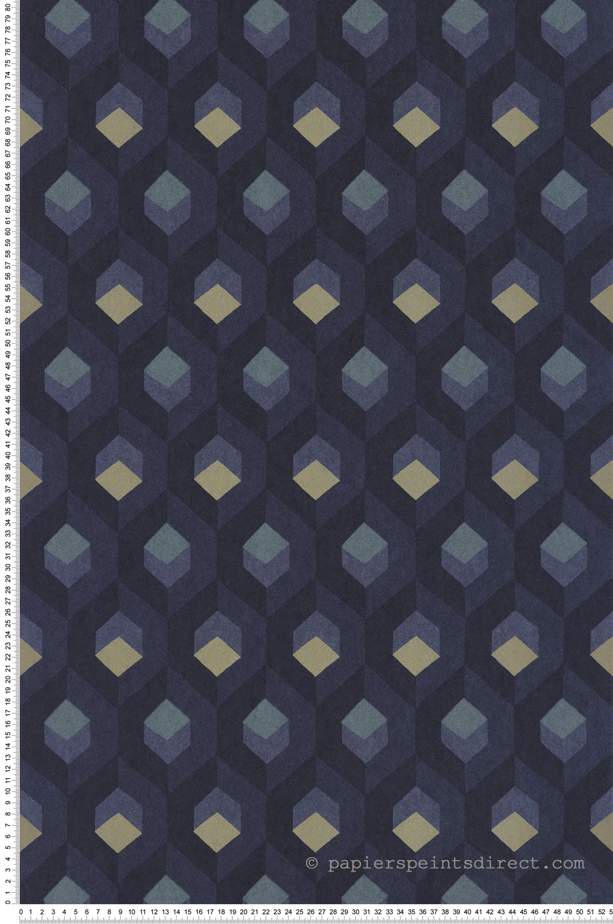 Papier Peint Hexacube encre - Helsinki de Casadéco | Réf. HELS82056523