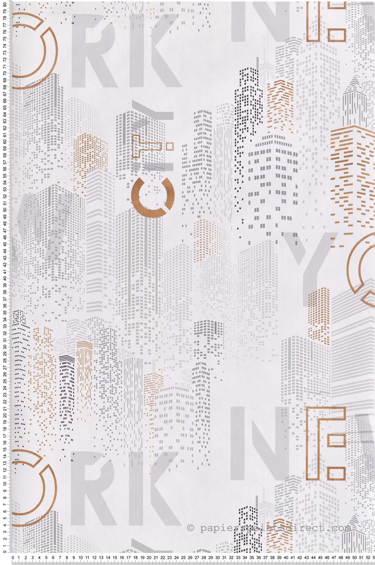 Papier peint New York City rose cuivré - Les Aventures de Lutèce | Réf. LTC-11201103