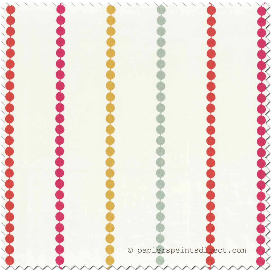 Tissu Frise Coquin rose - Rose et Nino de Camengo | Réf. CAM-45430123