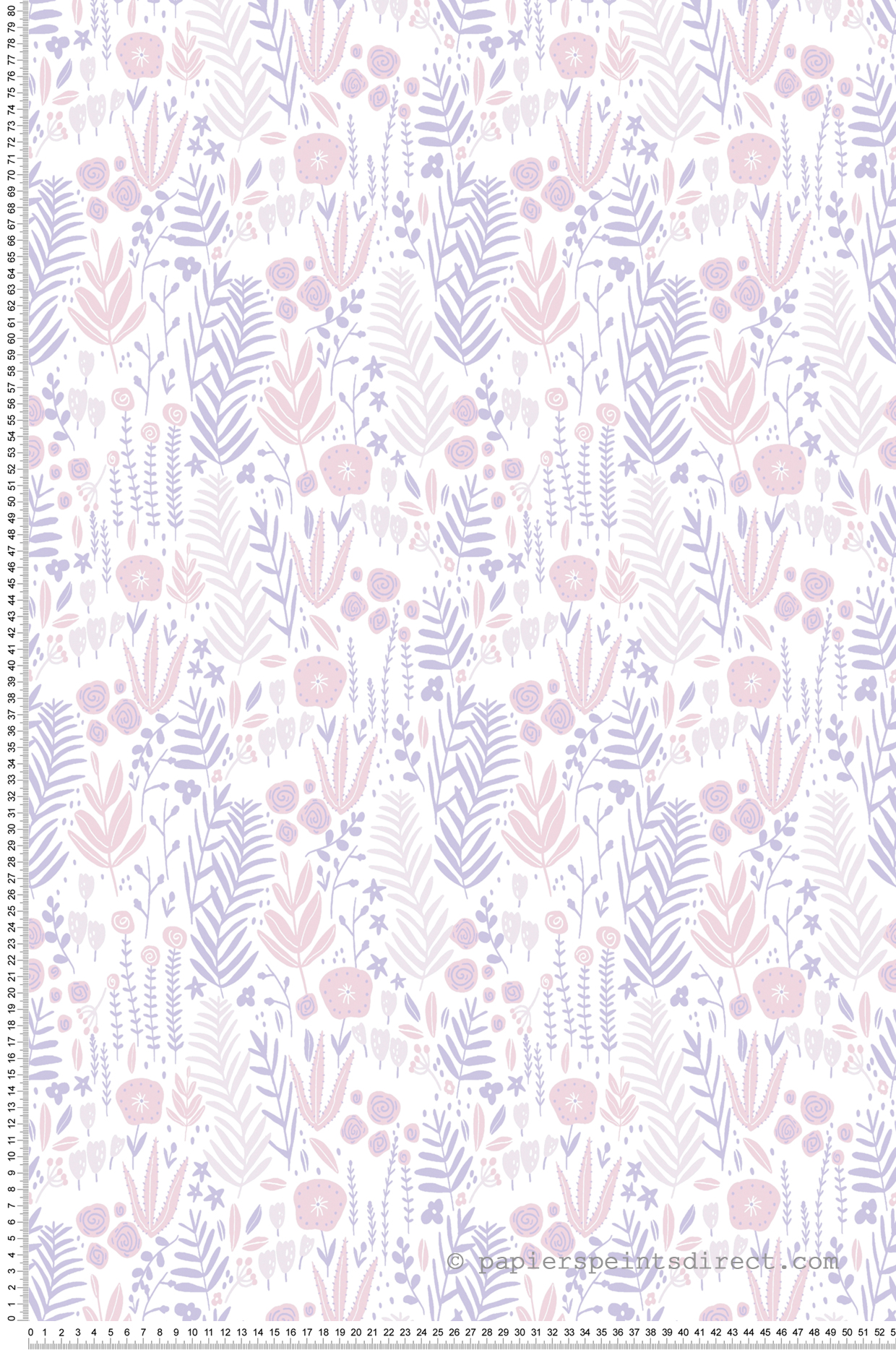 Papier peint enfant Feuillage Liberty mauve rose - Little Love d'A.S. Création | Réf. SP15650