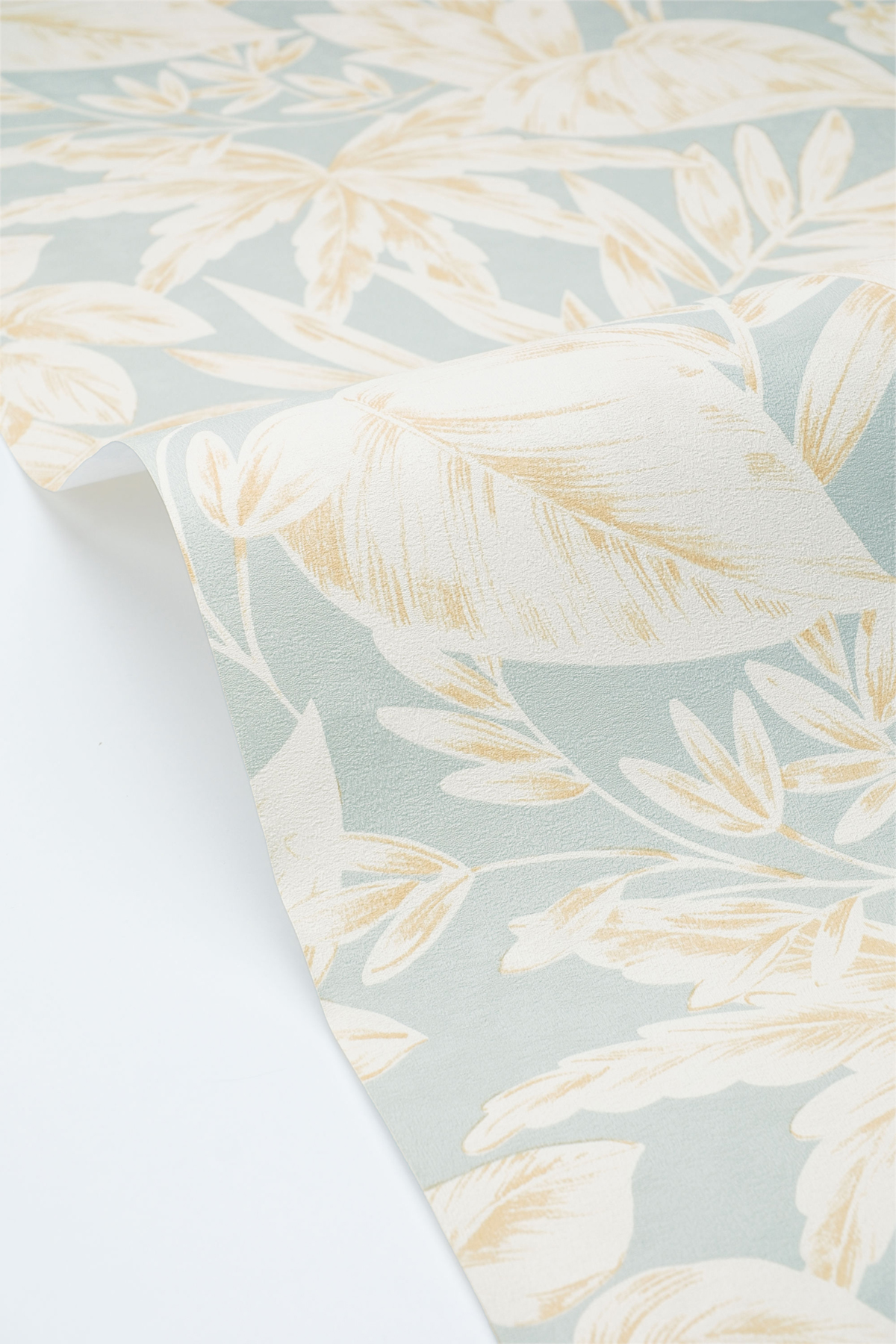 Papier peint Feuille Jungle Kalea bleu doux - Elea de Casélio VAGUE | Réf. ELEA107366006