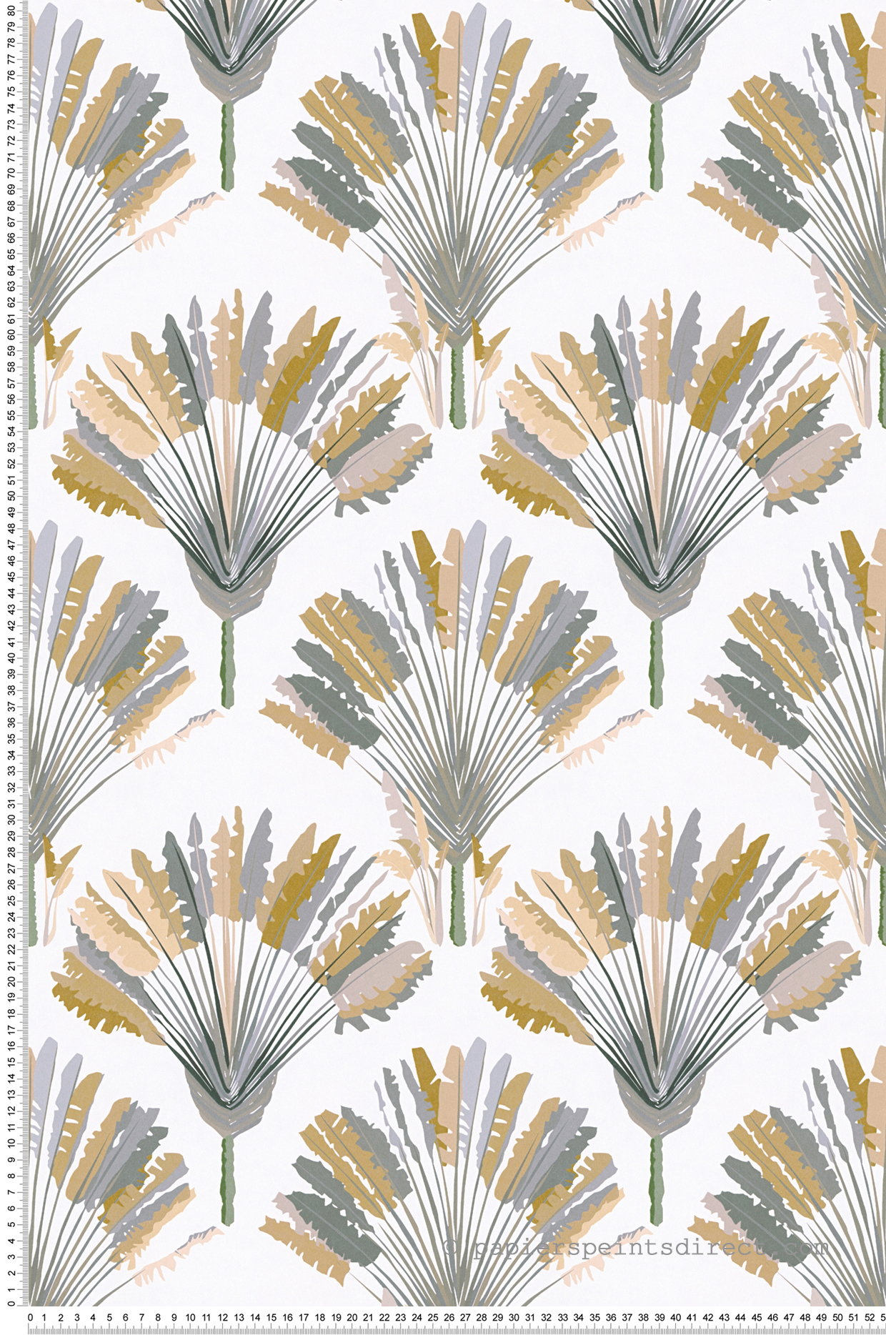 Papier peint Palme Feuillage jaune - Jungle Chic d'Architects Paper | Réf. 37708-4