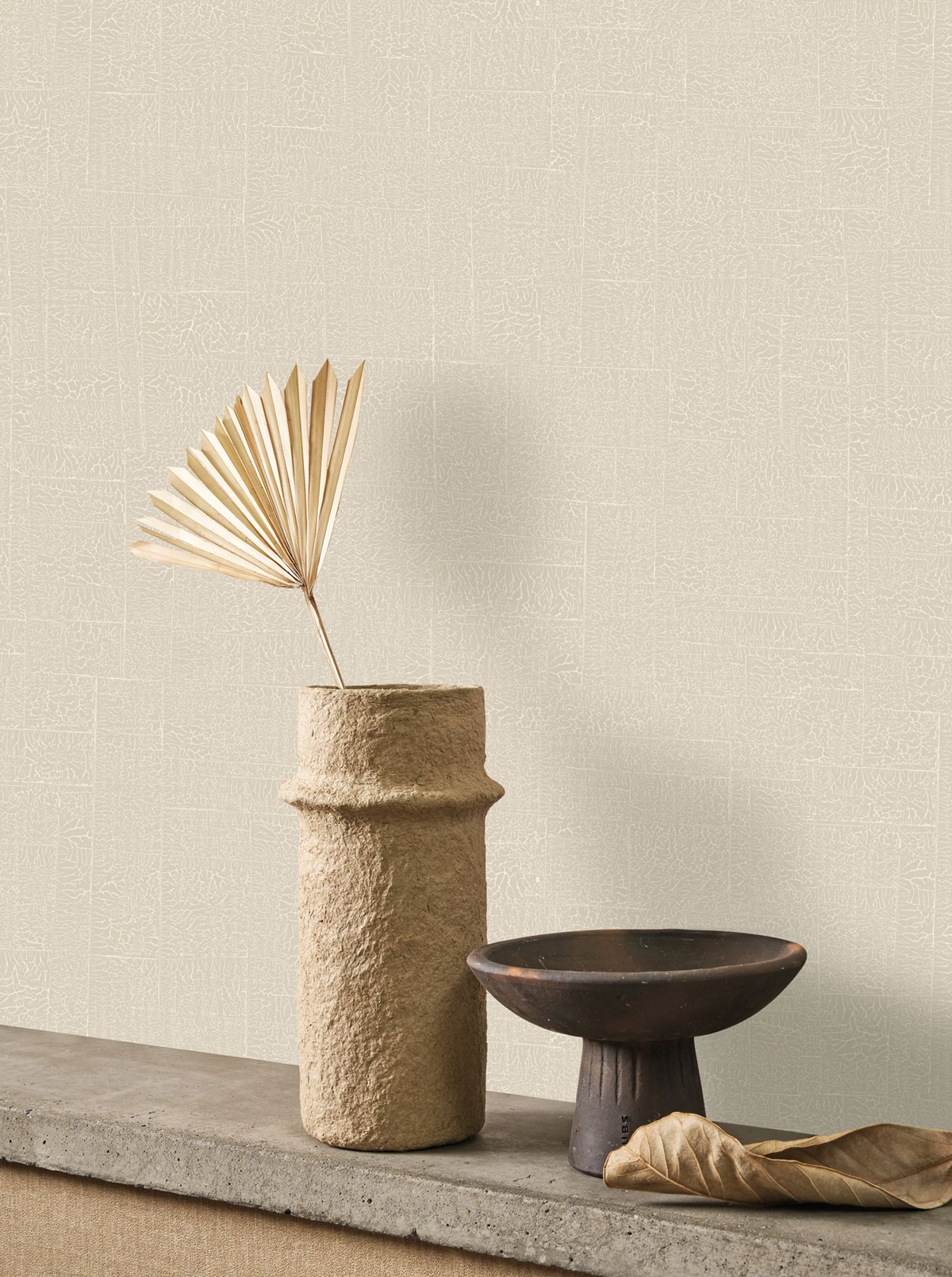 Papier peint Géométrie Minimaliste Ecume lin - Sentier des Dunes de Casadéco | Réf. SENT200961299