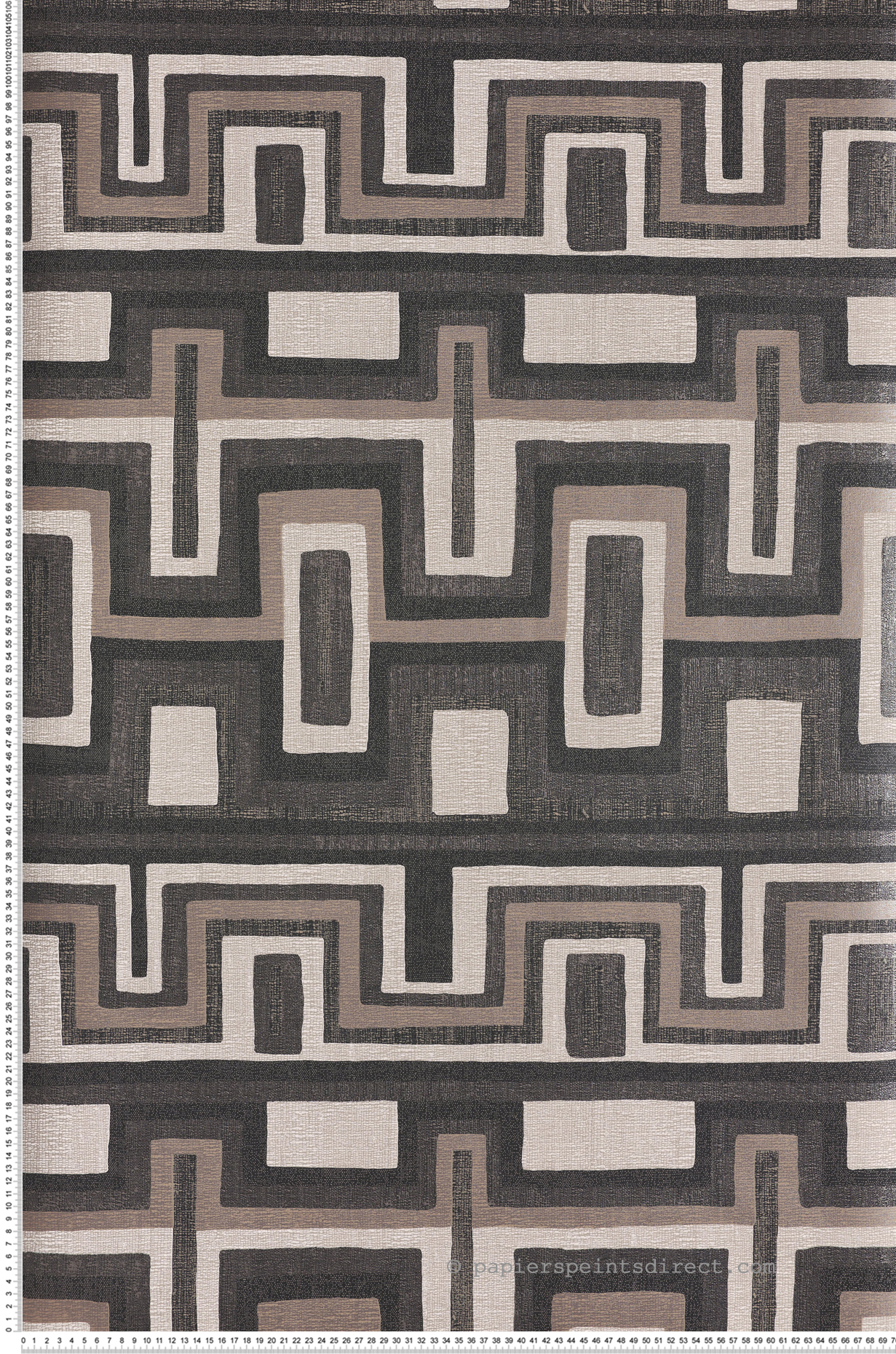 Papier peint Géométrie Tapis Morelos tabac - Amani de Masureel | Réf. MAS-AMA003