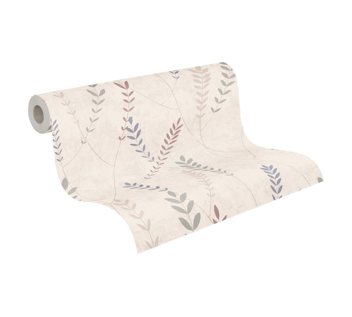 Papier peint Scandinave Plumeria beige bleu - Nordic Feeling d'A.S. Création ROLL | Réf. AS-791463