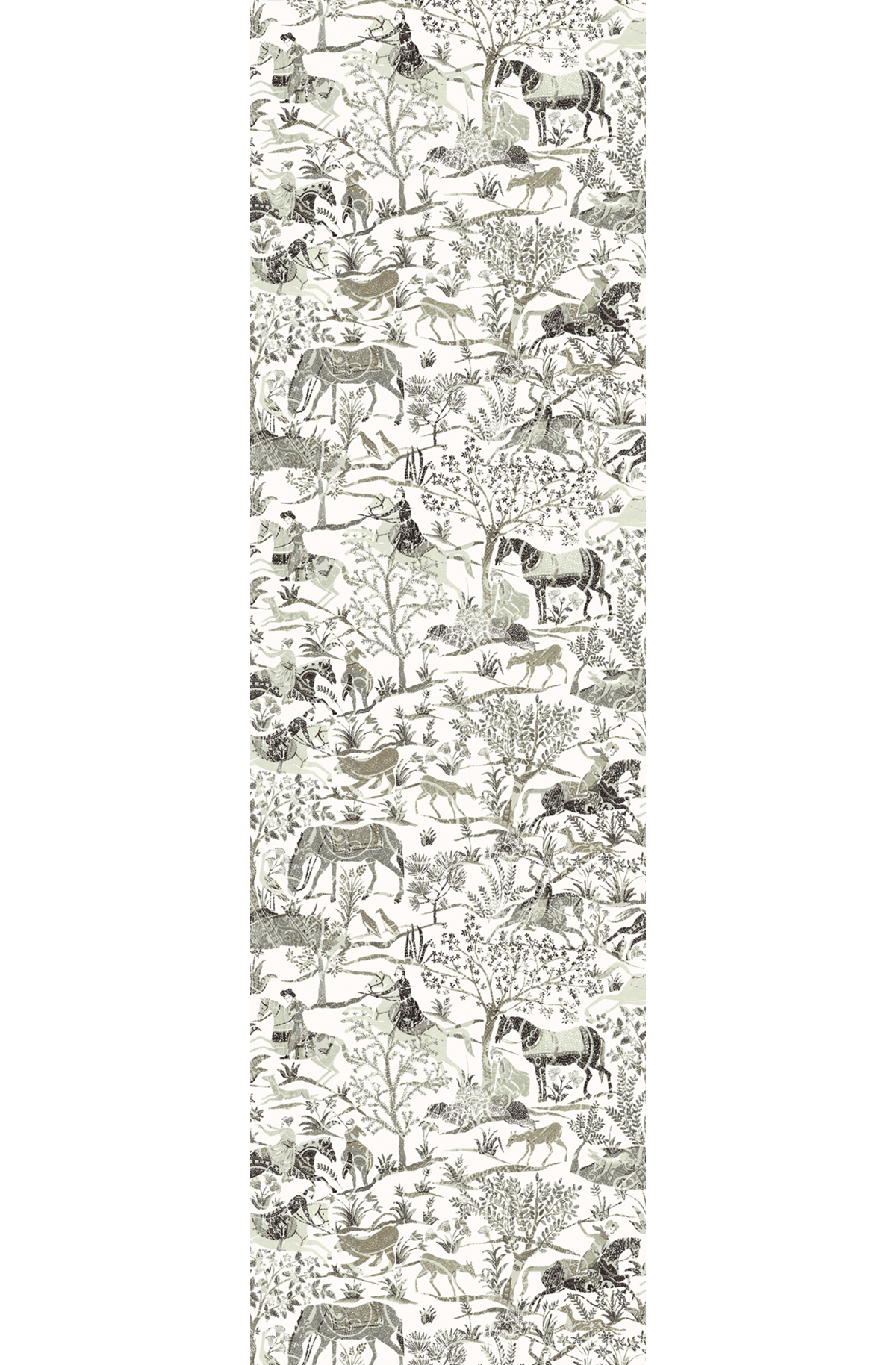 Papier peint panoramique Chevaux Cachemire Marwari gris - A H300 - Summer de Masureel | Réf. MAS-DGSUM1011