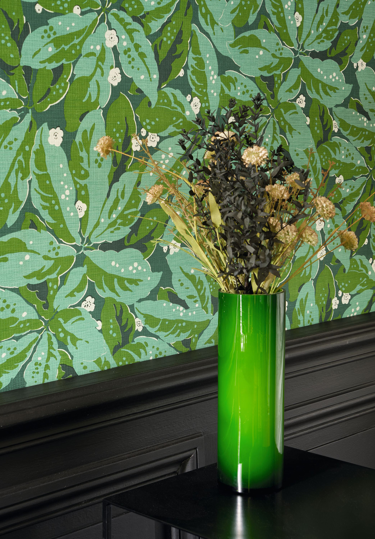 Papier peint Feuilles Greenery vert gazon - Five o'clock de Casadeco | AMB Réf. FOCL85797156