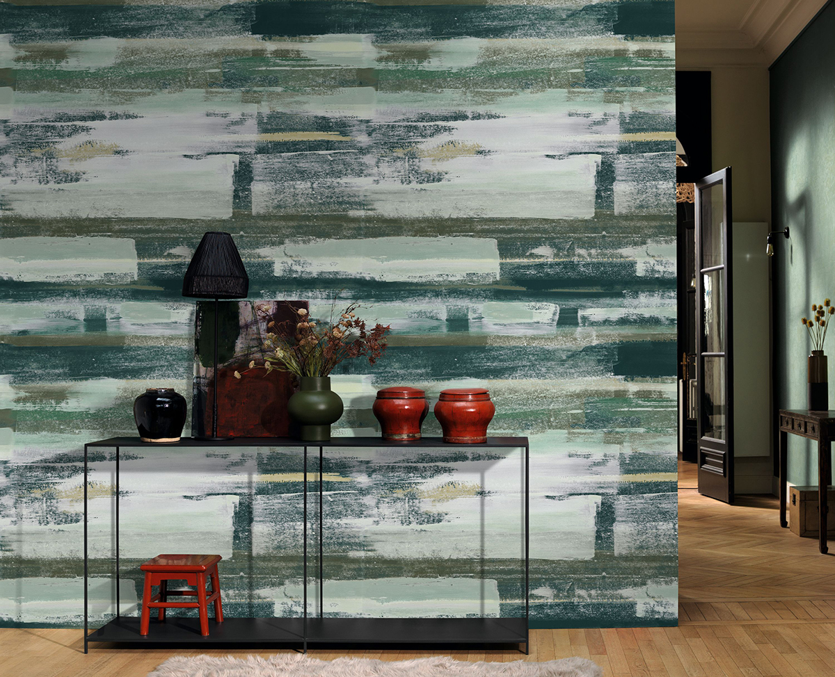 Papier peint panoramique Moderne Abstrait vert - Beauty Full Image 2 de Casadéco | Réf. BFMA87047301