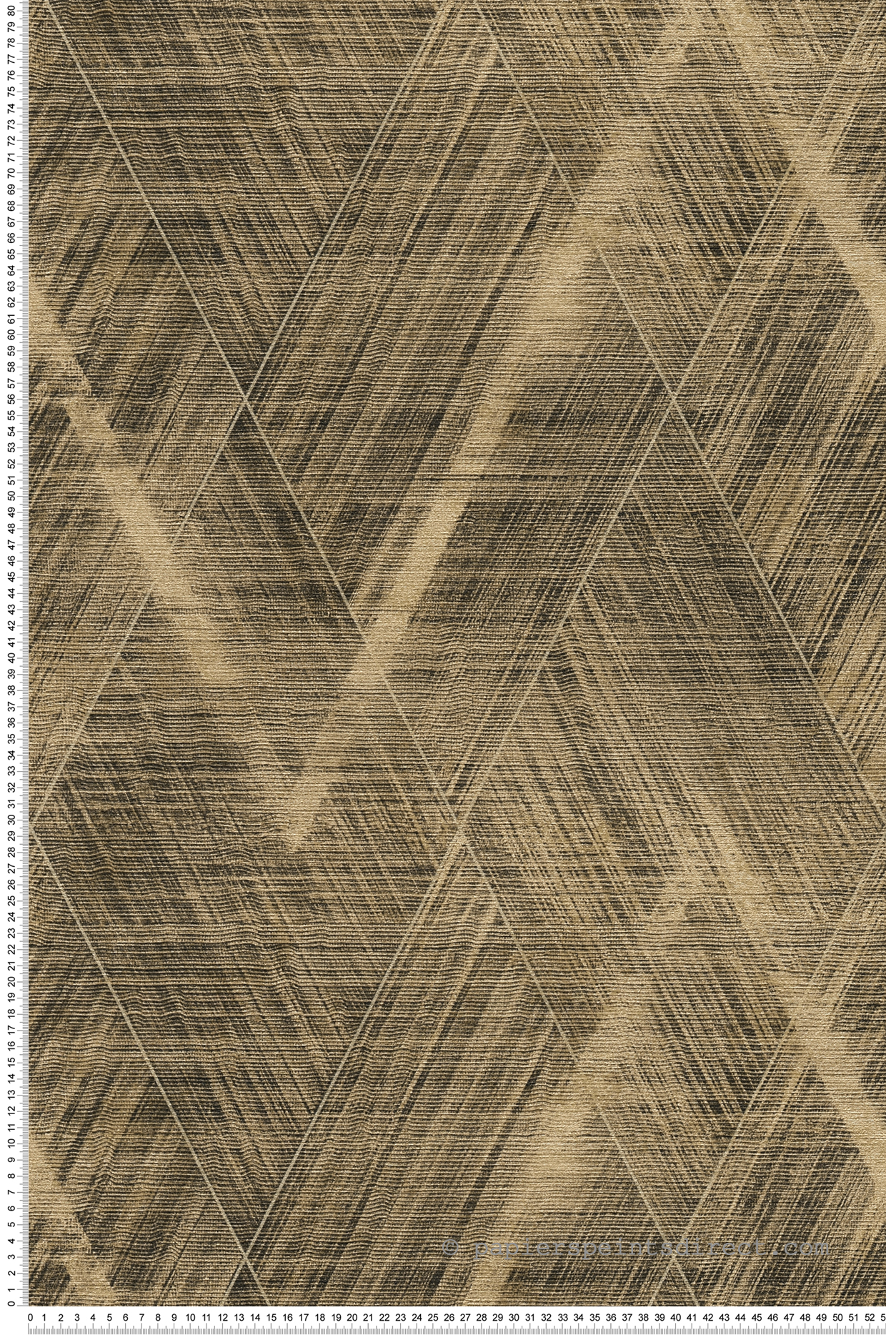 Papier peint Losange Géo Textile noir doré - The BOS d'A.S. Création | Réf. AS-388245