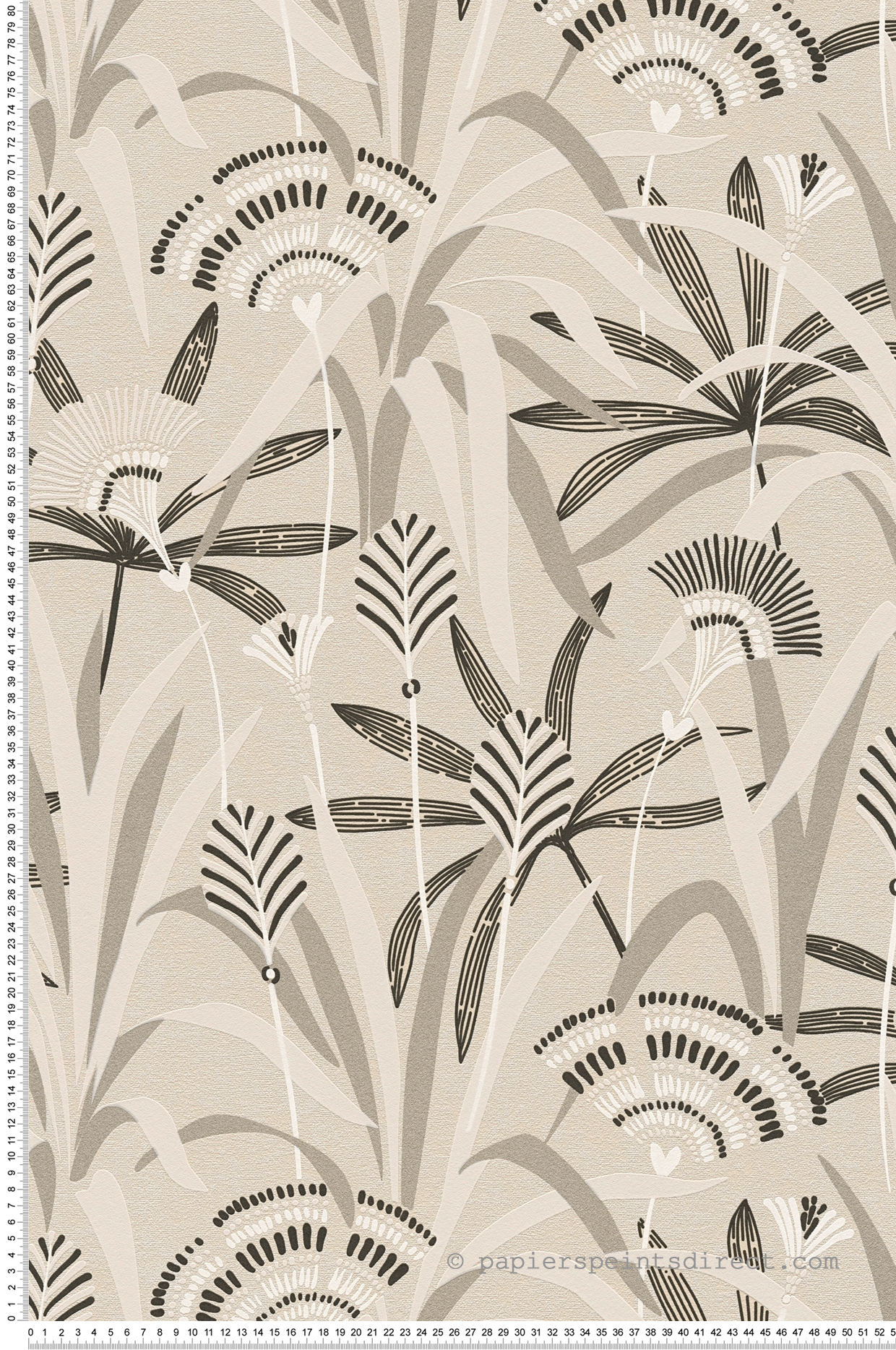 Papier peint Végétal Fleuri 1900 grège argenté - French Affair d'A.S. Création | Réf. AS-399361