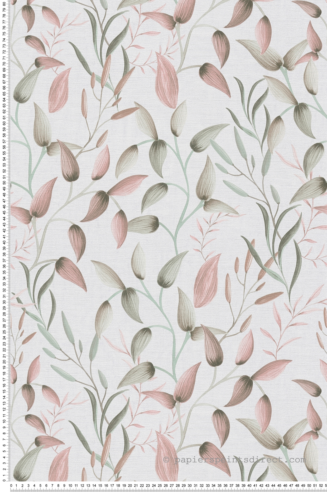 Papier peint Feuille Botanic vert rose - Aquarell Dreams d'A.S. Création | Réf. AS-397451
