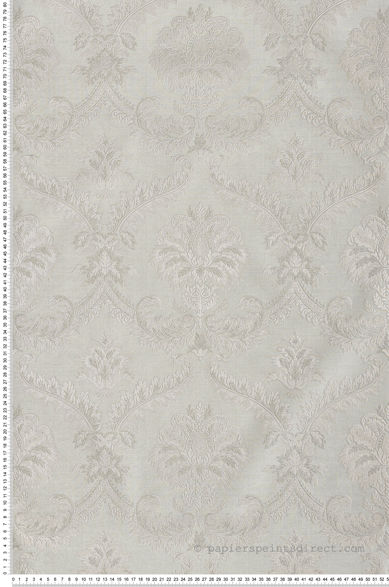 Papier peint Médaillon Baroque gris irisé - San Marco de Montecolino | Réf. MC-23601