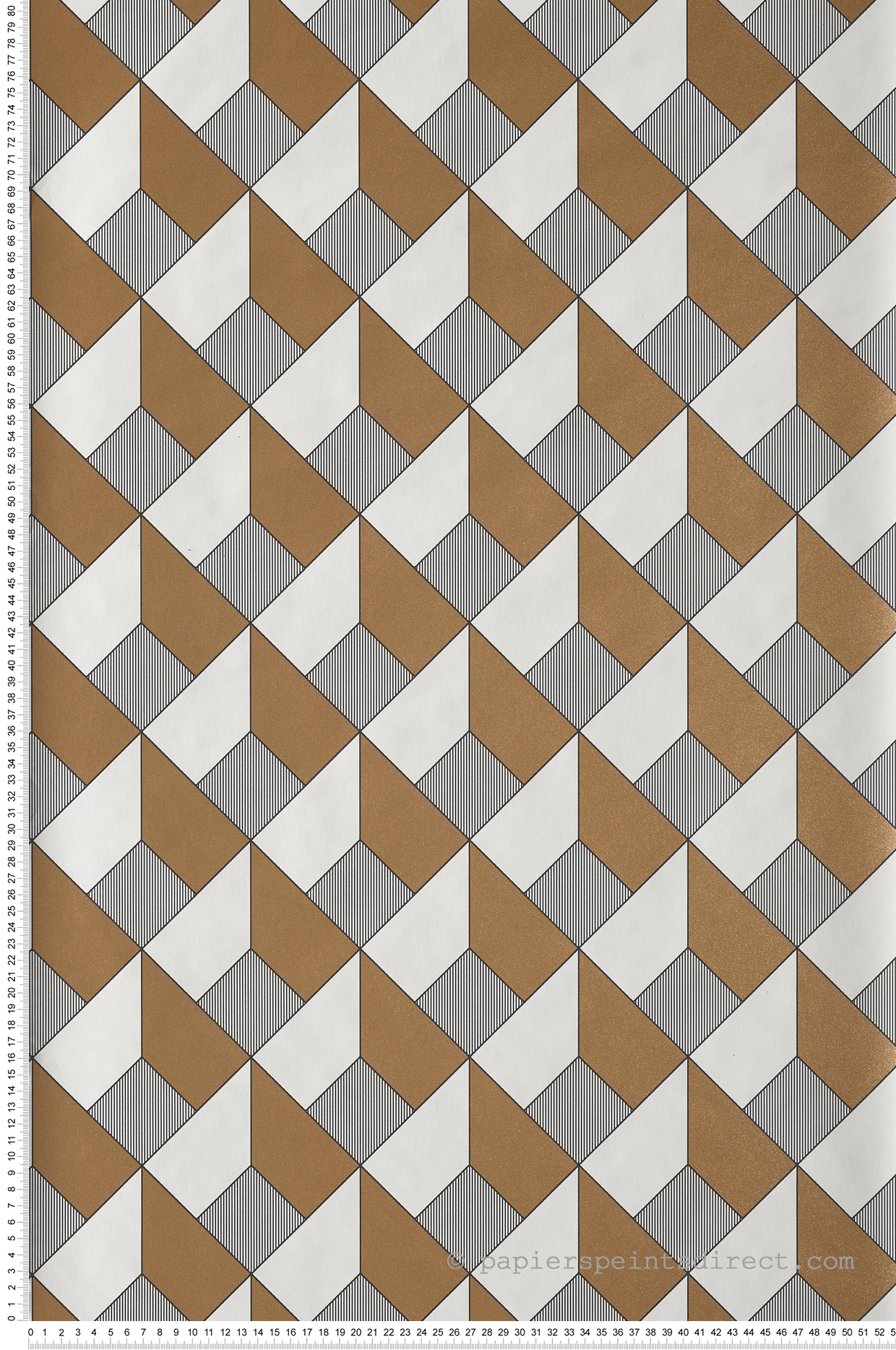 Papier peint Square blanc/doré/noir - Moonlight de Casélio | Réf. MLG100129121