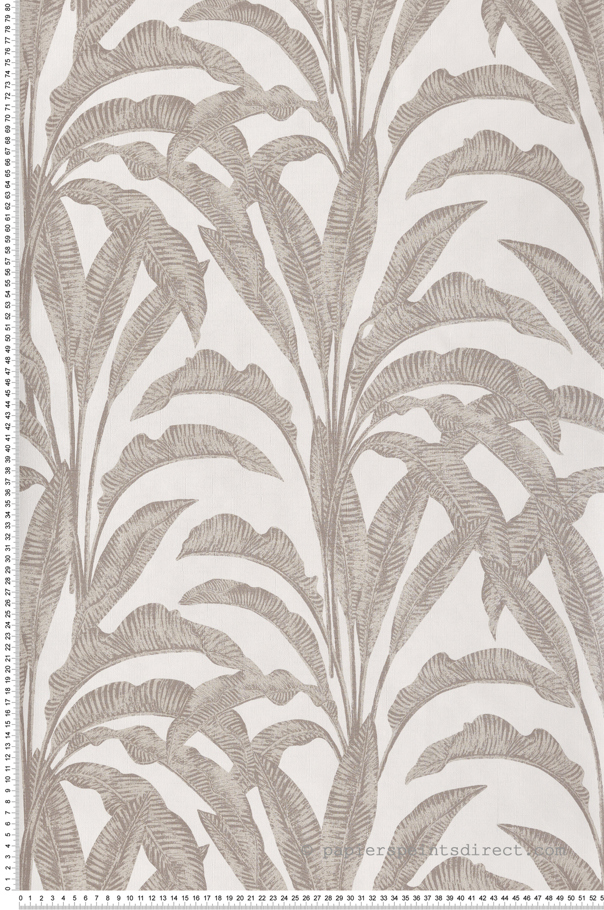 Papier Peint Feuillage Bananier taupe irisé - Nomade d'Ugépa | Réf. UGP-M61907