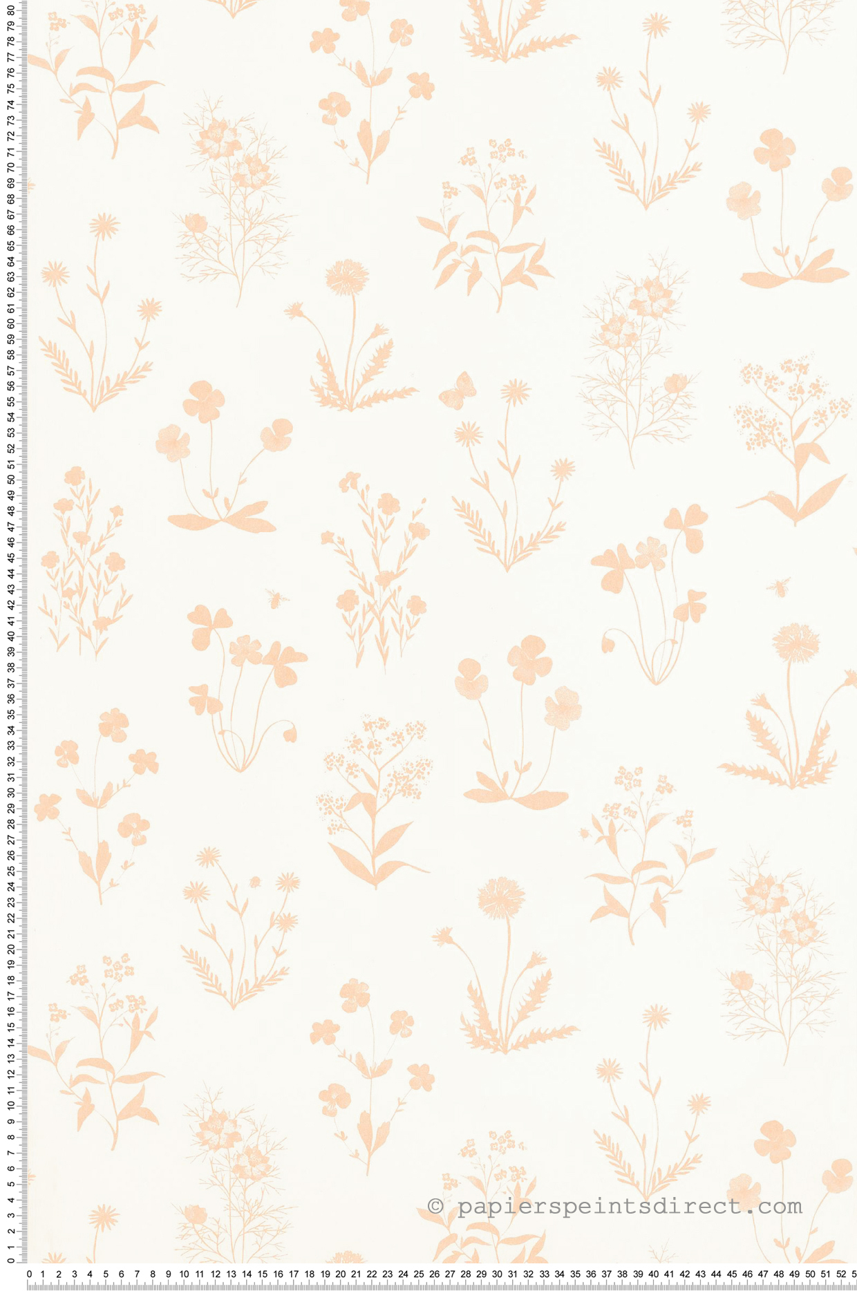 Papier peint Plante Herbier rose nude - Gardens de Casadéco | Réf. GADN87624127