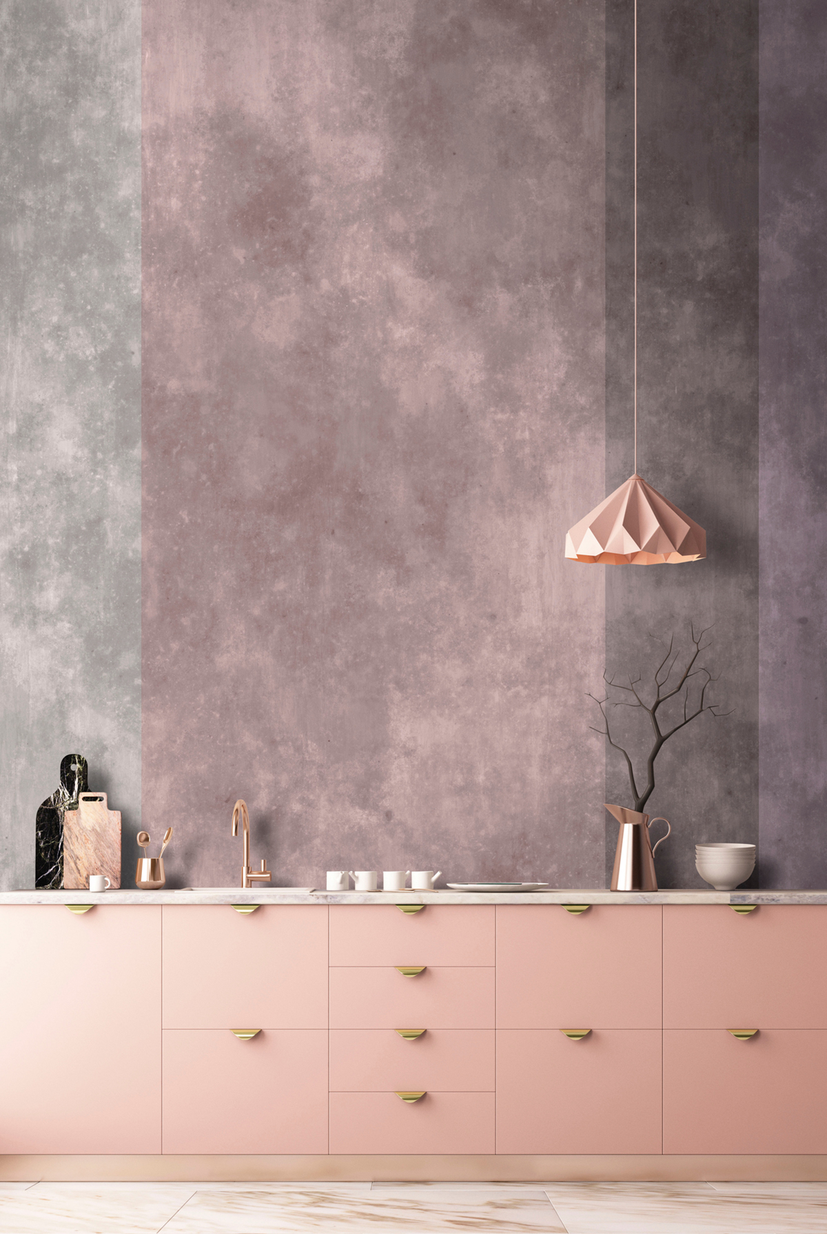 Papier peint panoramique Béton Stripes 2 - Référence DD111021 - Intissé 200g/m2 - Standard 500 x 270