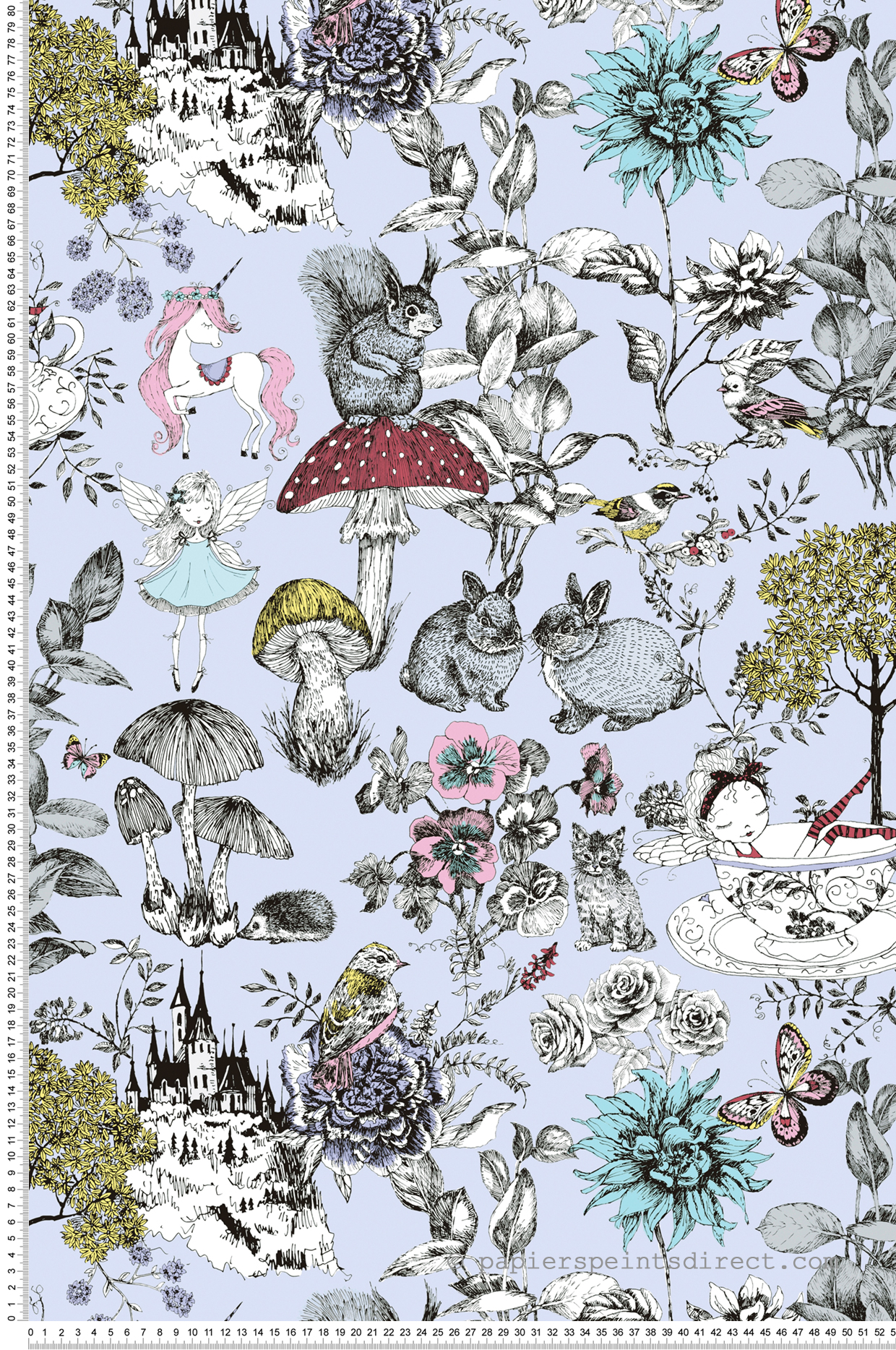 Papier peint enfant Rêve Enchanté bleu - Little Love d'A.S. Création | Réf. SP15654