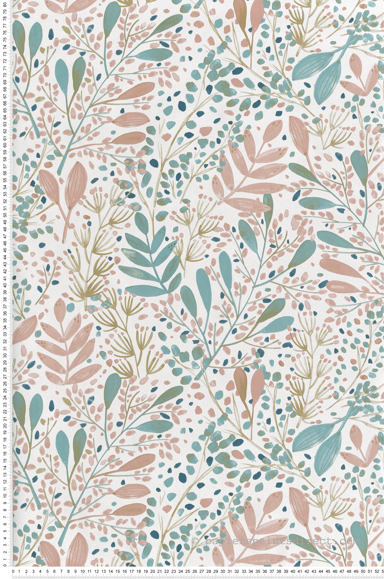 Papier peint Feuilles Joy rose bleu - Green Life 2 de Casélio | Réf. GNL2101690458