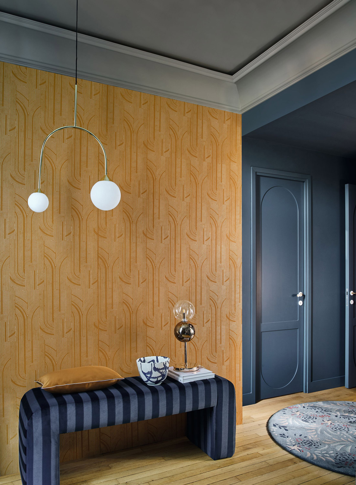 Papier peint Arche Porte ocre doré - Faubourg des Lumières de Casamance | Réf. CAS-76282140