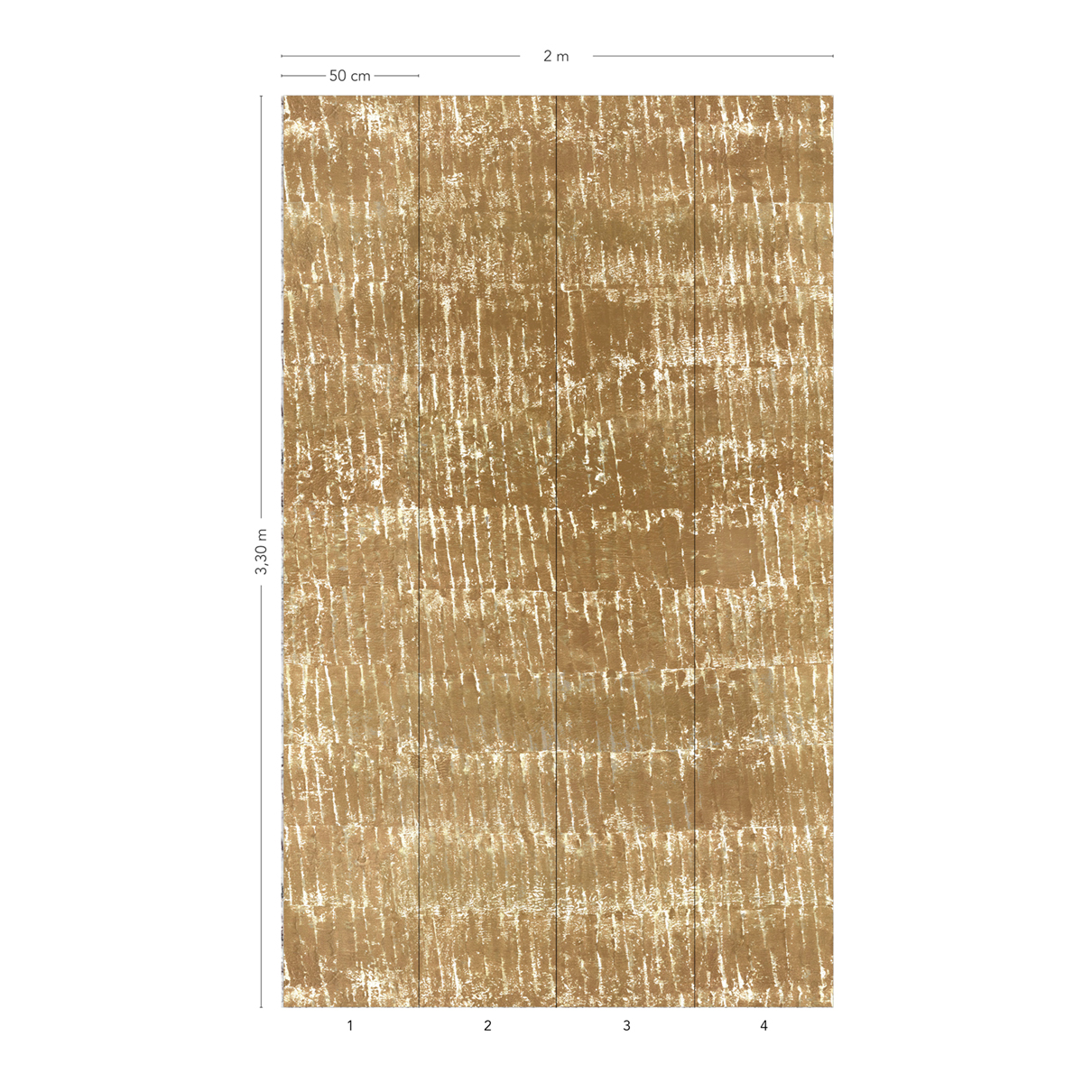 Papier peint panoramique Ecorce Safran 1/2/3/4 - Isidore Leroy