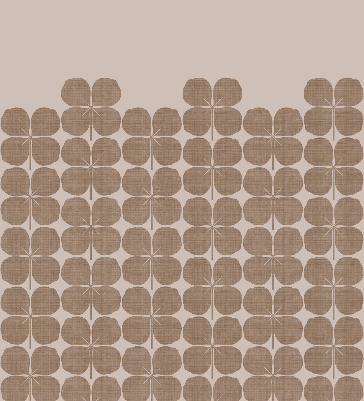 Papier peint panoramique Trèfle à 4 Feuilles Bonheur Ocre A+B - 1/2/3/4/5/6 - Isidore Leroy