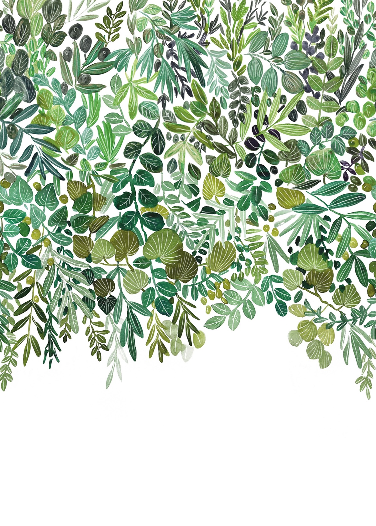 Papier peint panoramique Feuillage Jungle Luxurius vert M 200X280 - Green Life 2 de Casélio | Réf. GNL2105410403