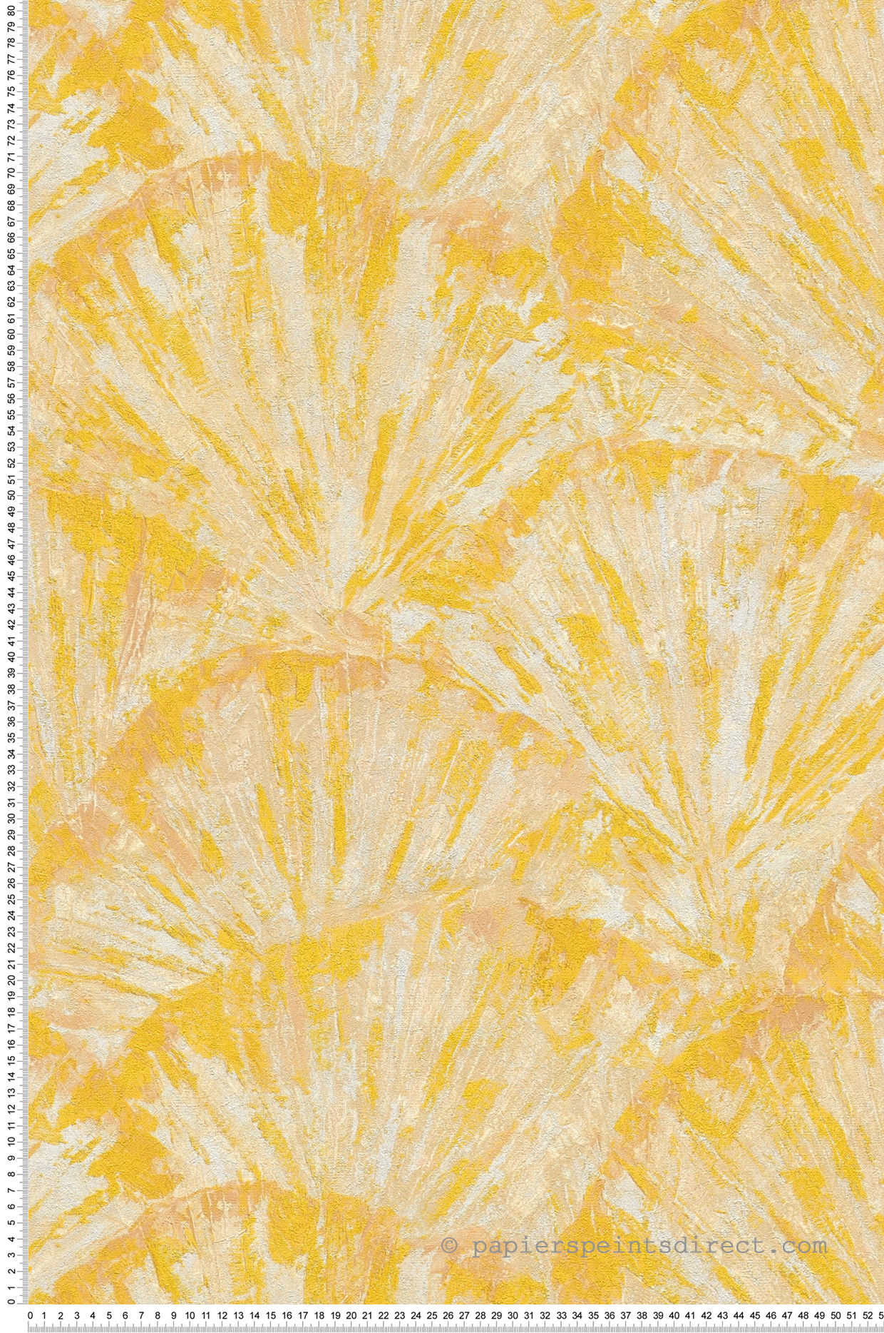 Papier peint Palme Éventail jaune beige argenté - Metropolitan Stories 4 Hot Spots d'A.S. Création | Réf. AS-781984
