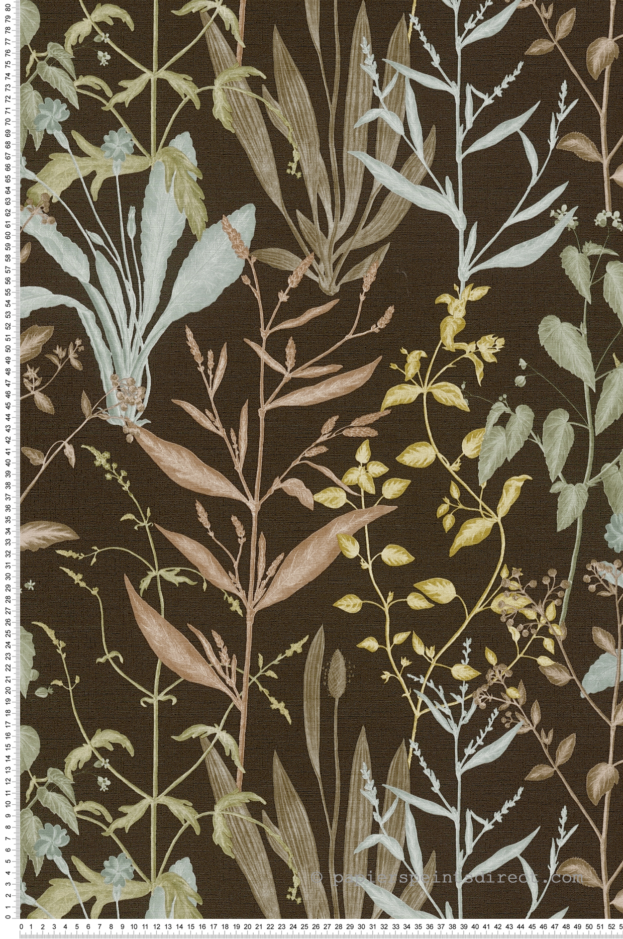 Papier peint Botanique Aquarelle Herbes marron - Vibes & Styles d'A.S. Création | Réf. AS-790094