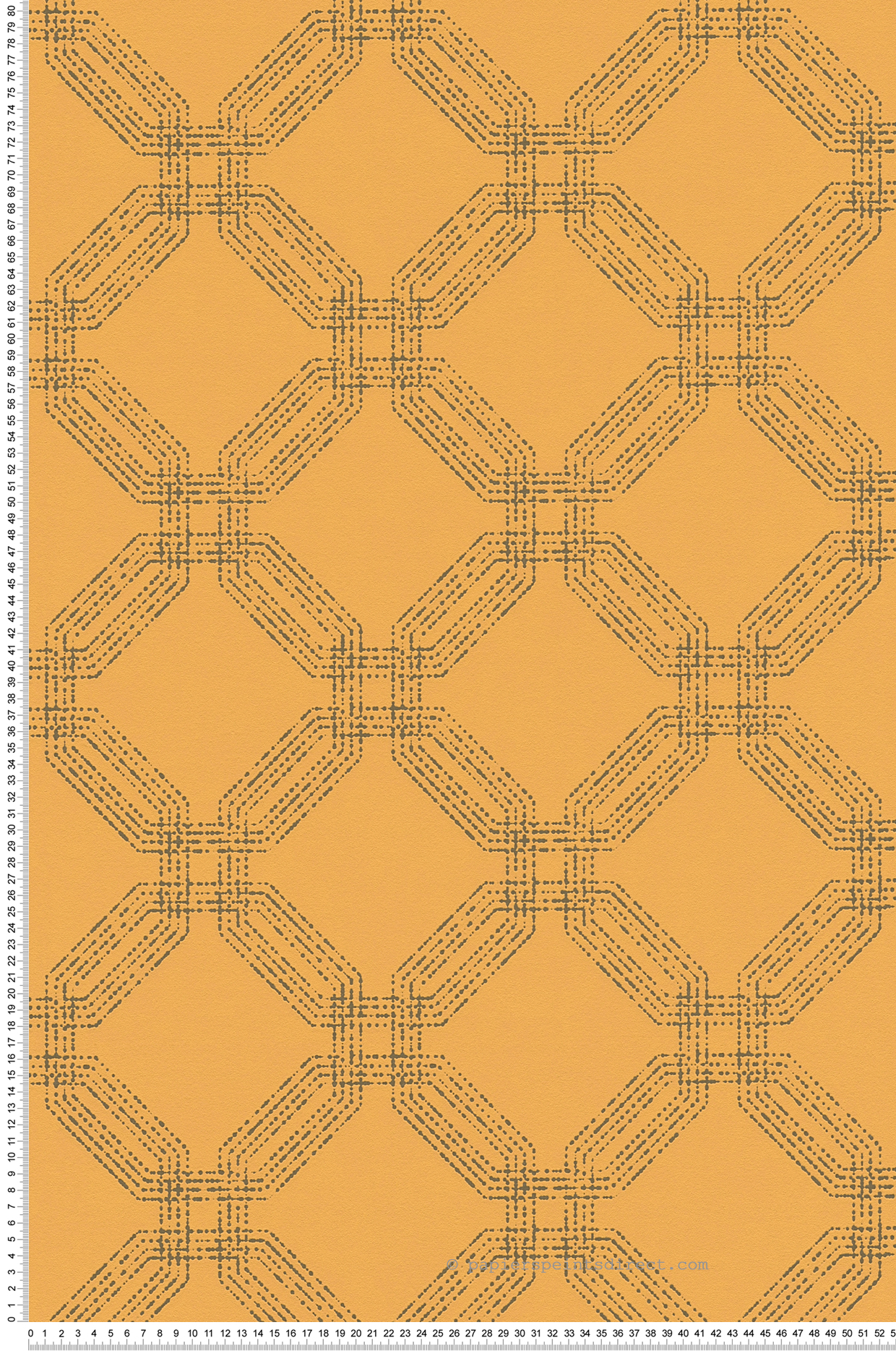 Papier peint Art Déco Hexagone moutarde - Pop Style d'AS Création | Réf. SP15389