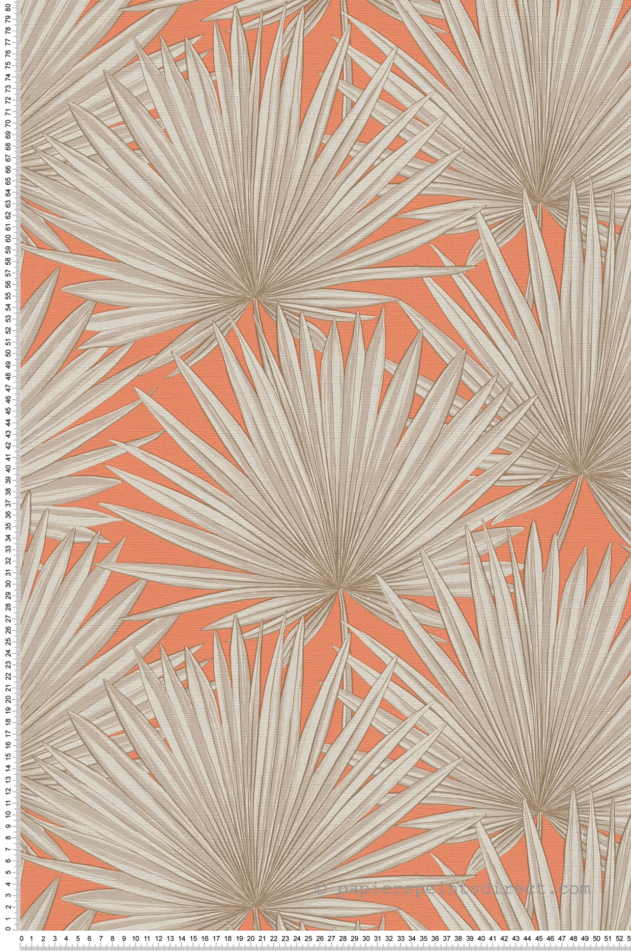 Papier peint Palme Eventail orange - Antigua d'A.S. Création | Réf. SP15927