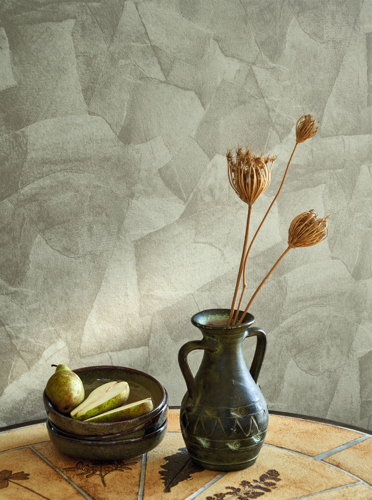 Papier peint Collage Papier Colle vert de gris - Papercraft de Casadéco AMB2 | Réf. PAPC89637447