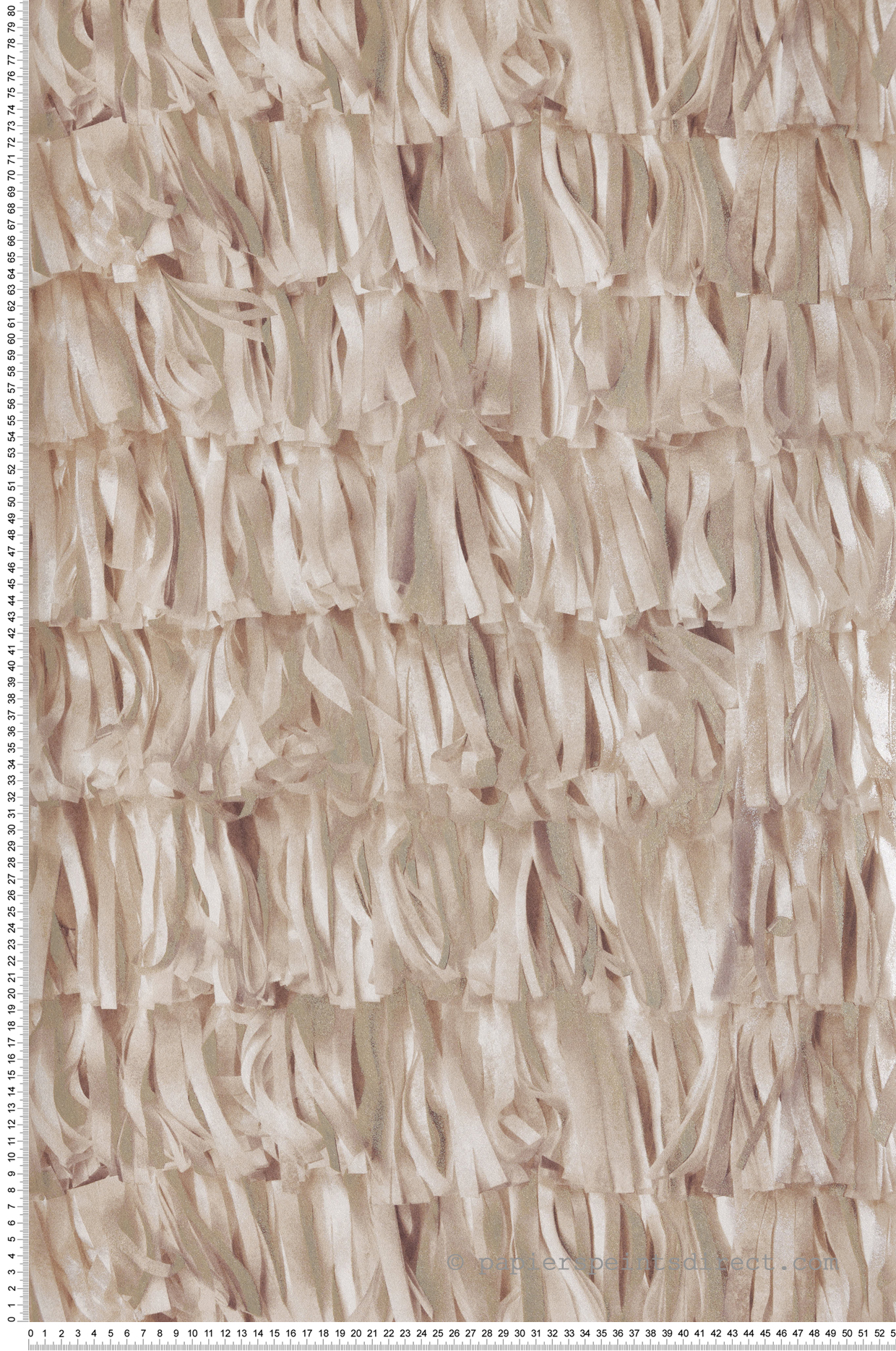 Papier peint Assemblage Frange beige doré - Pearl de Montecolino | Réf. MC-65313