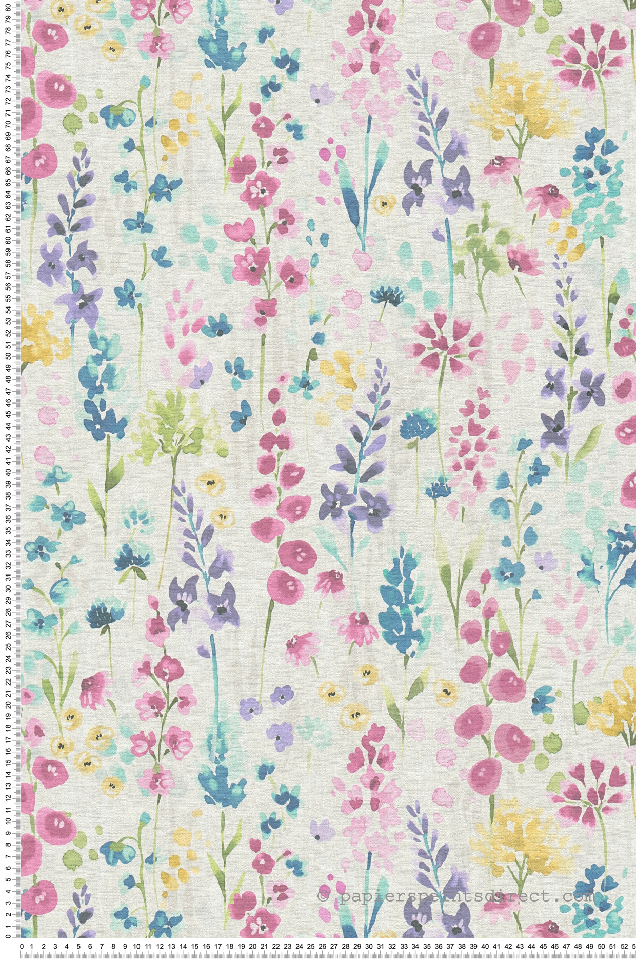 Papier peint Prairie Fleurie Aquarelle blanc multicouleurs - Aquarell Dreams d'A.S. Création | Réf. AS-396061