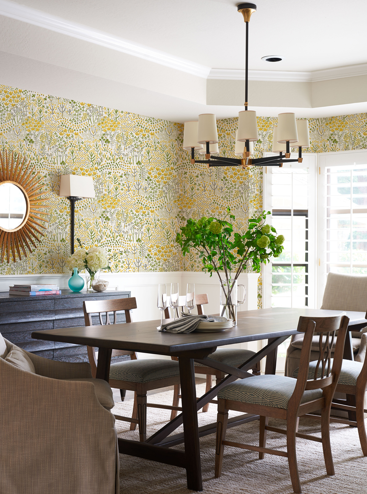 Papier peint Nature Prairie jaune vert - Happy de Lutèce | Réf. LTC-FD26348