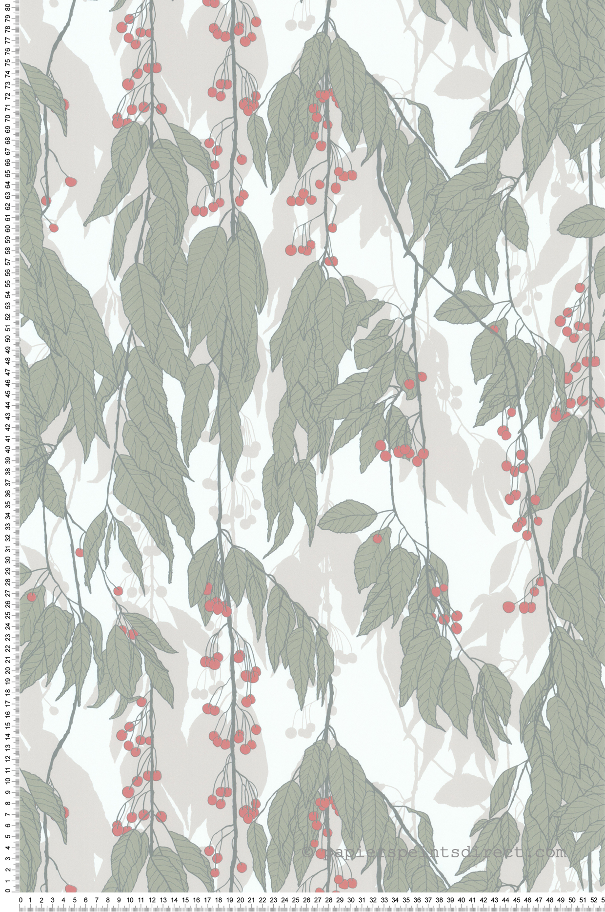 Papier peint Baies terracotta - Soline de Lutèce | Réf. LTC-51250505