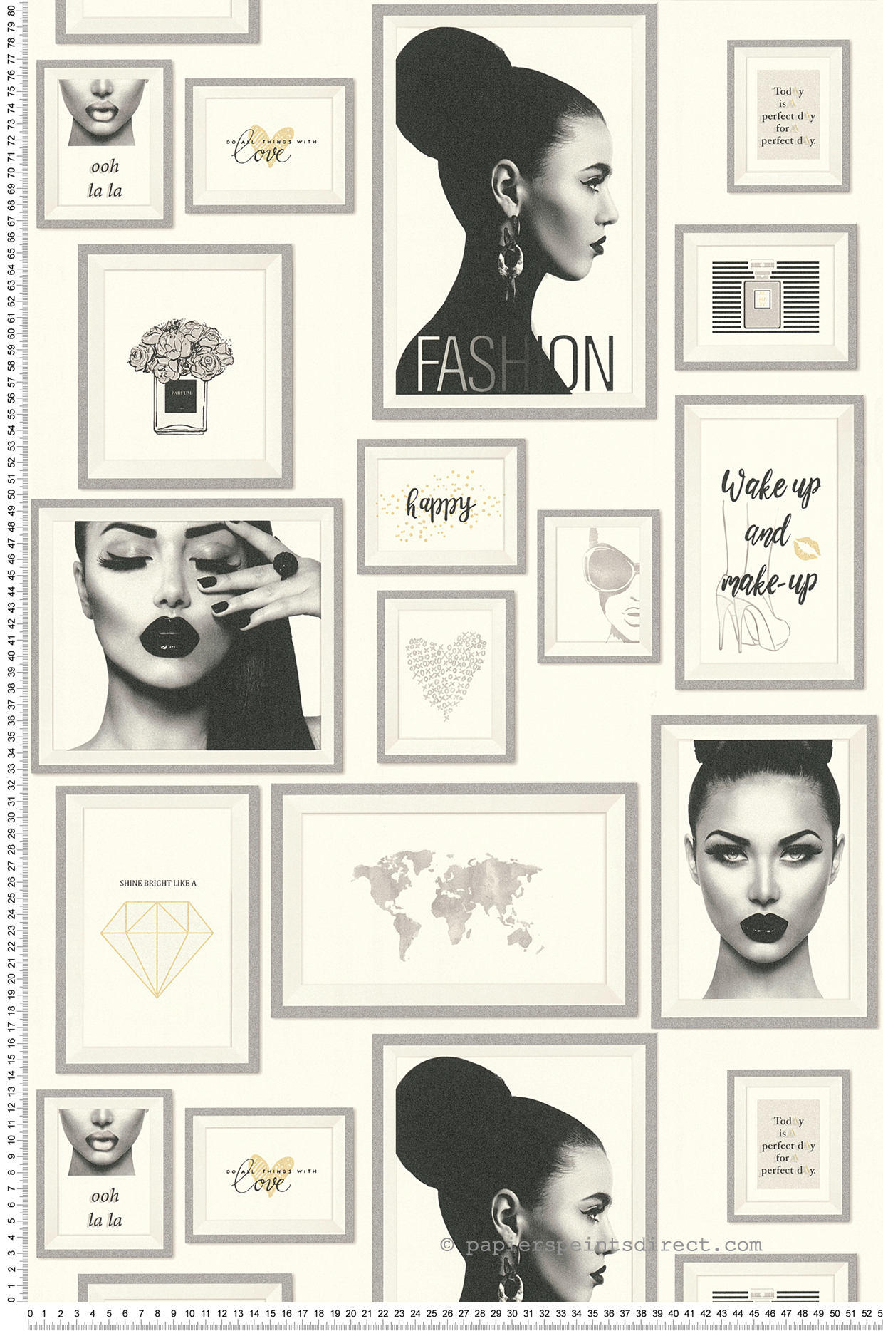 Papier peint Cadres fashion argenté - Metropolitan Stories d'AS Création | Réf. SP14654