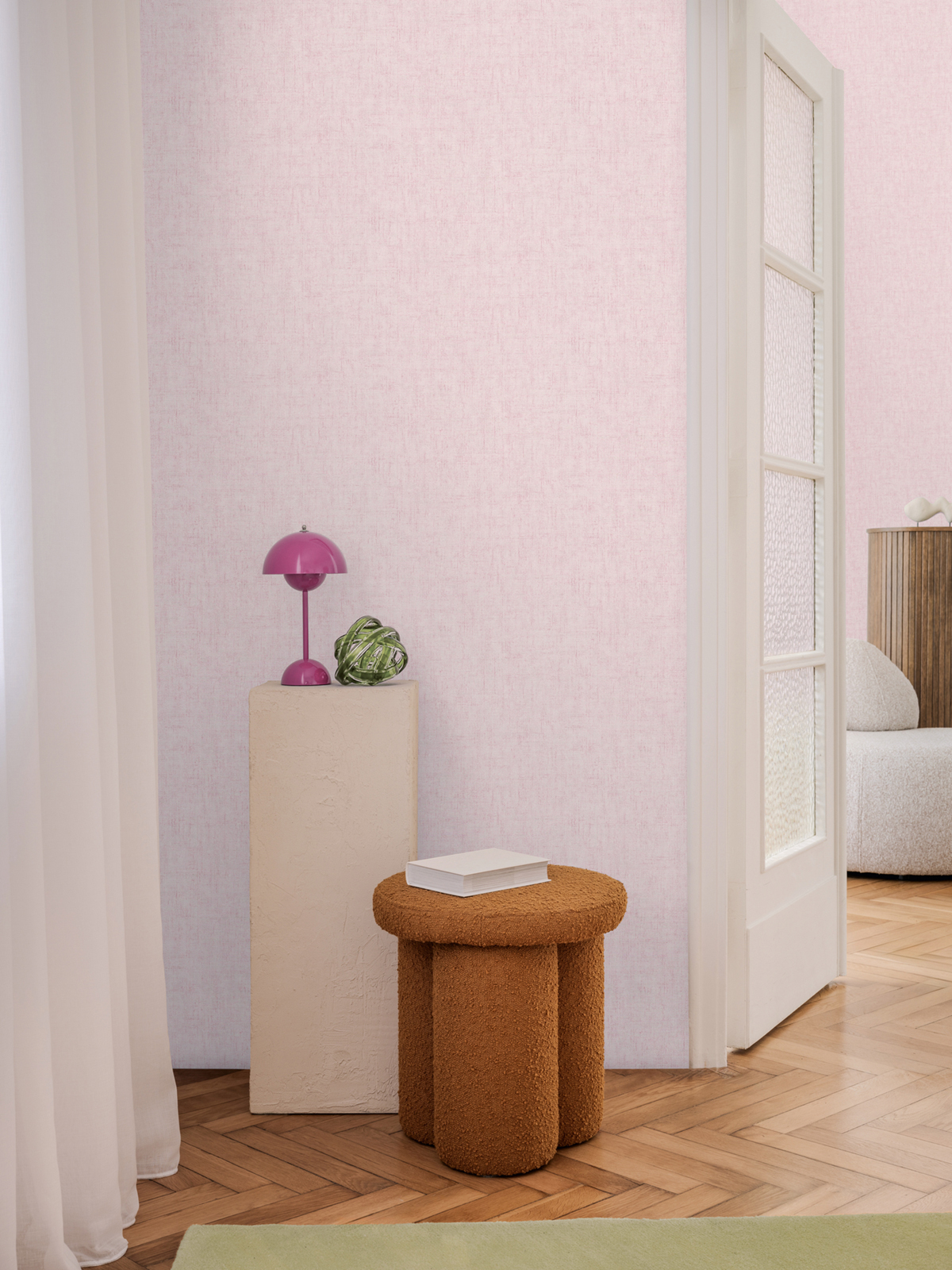 Papier peint Uni Béton parme pastel métallisé - Cosmoliving d'A.S. Création AMB2 | Réf. AS-791094