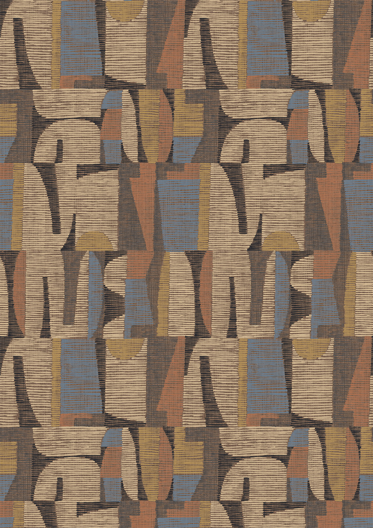 Papier peint Abstrait Géométrique marron - Atacama de Montecolino | Réf. MC-IMD28101