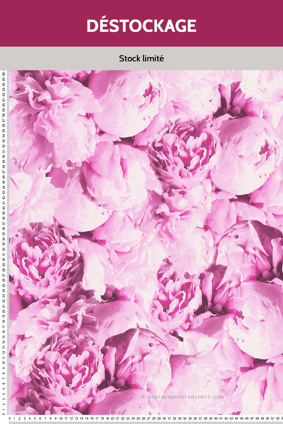 Papier peint Destockage - Fleurs de Pivoine fushia pailleté - New Studio 2.0 Ed. II de AS Création