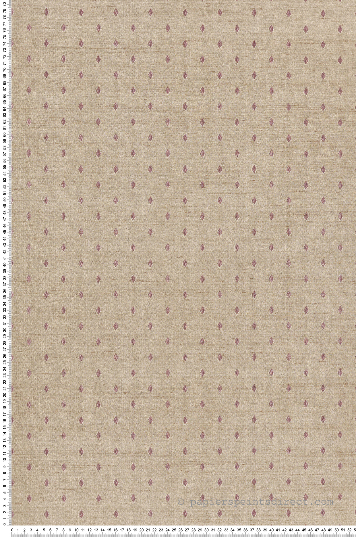 Papier peint Losange Baroque vanille parme - Opera de Montecolino | Réf. MC-OP33358